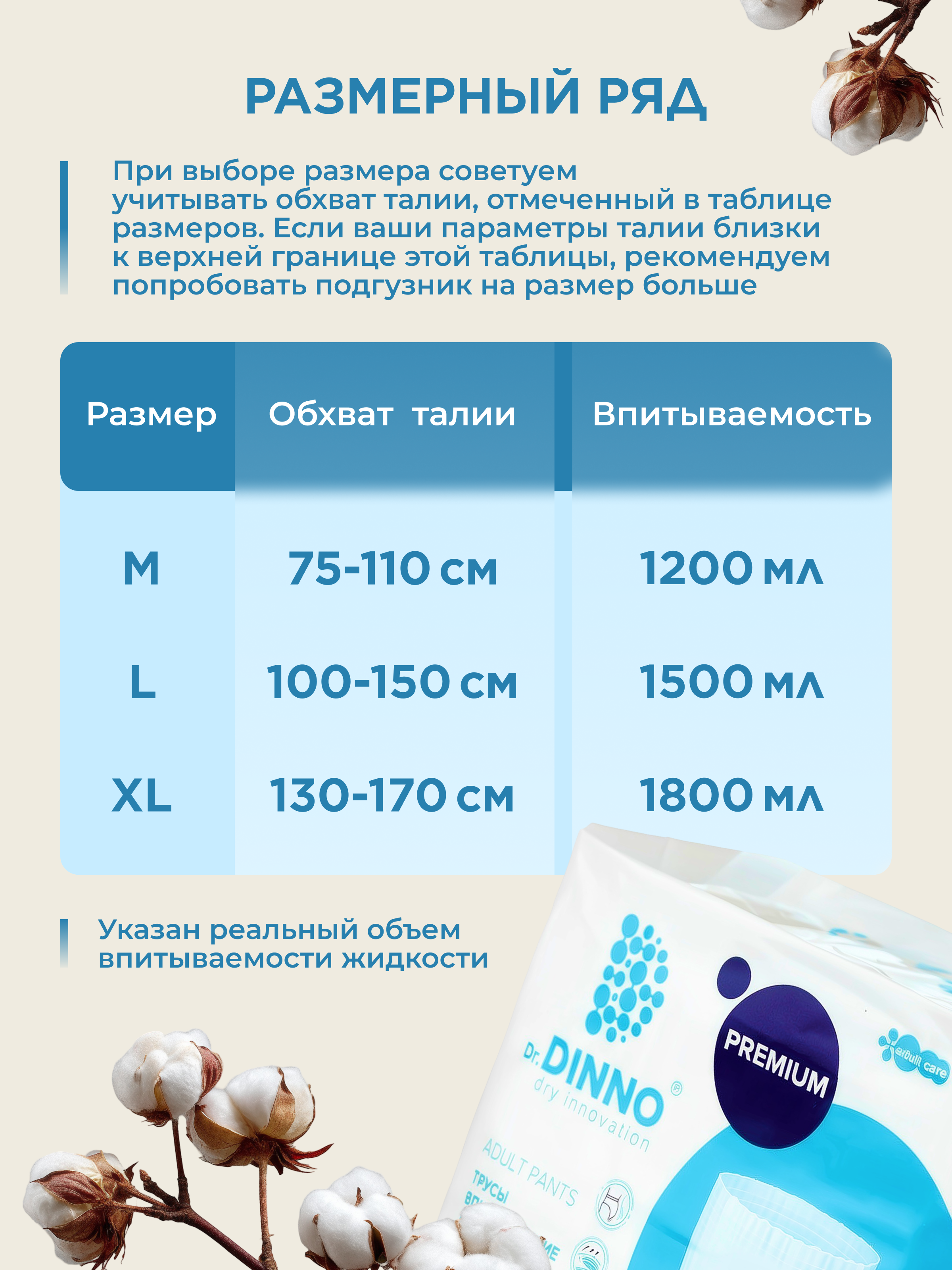 Подгузники для взрослых Dr.DINNO XL 30 шт. - фото 2