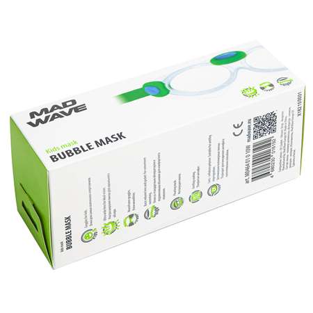 Очки для плавания детские Mad Wave Kids bubble mask M0464 01 0 10W
