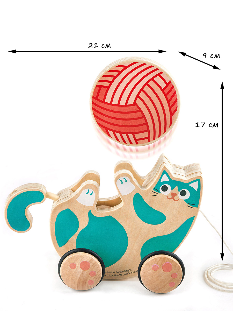 Игрушка Hape каталка Котенок - фото 5