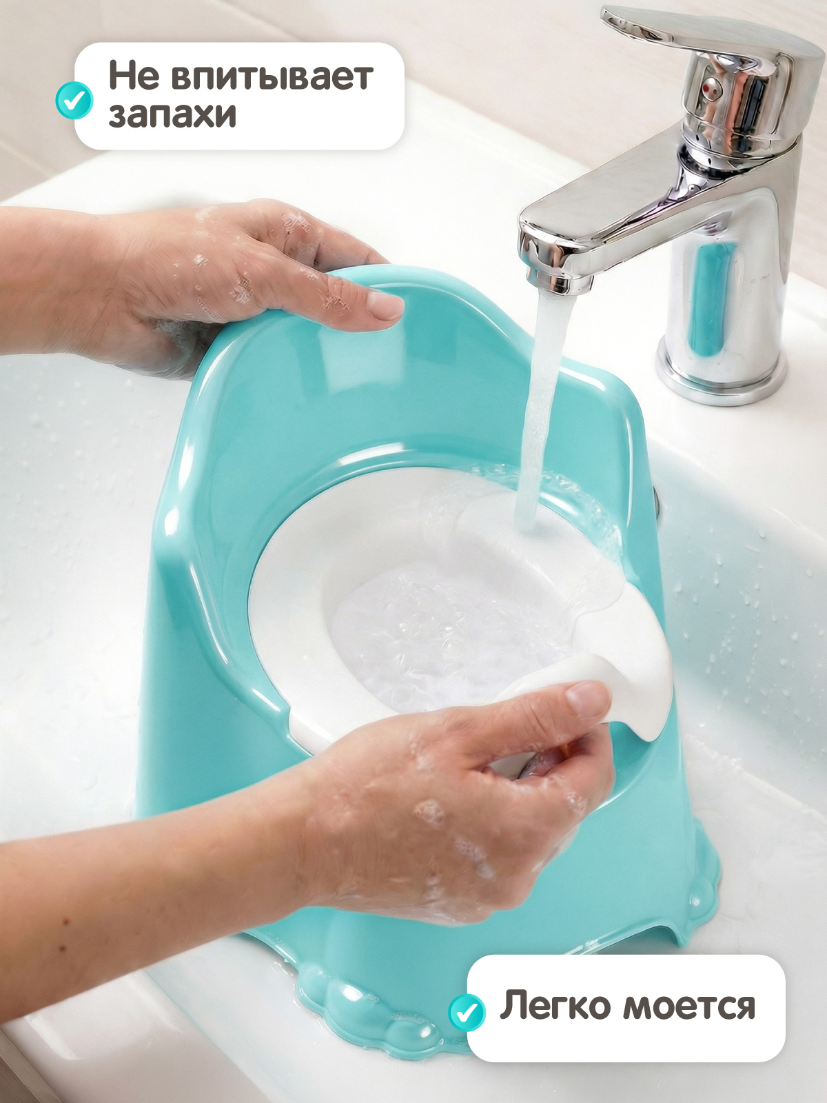 Горшок Компания Друзей голубой голубой - фото 5