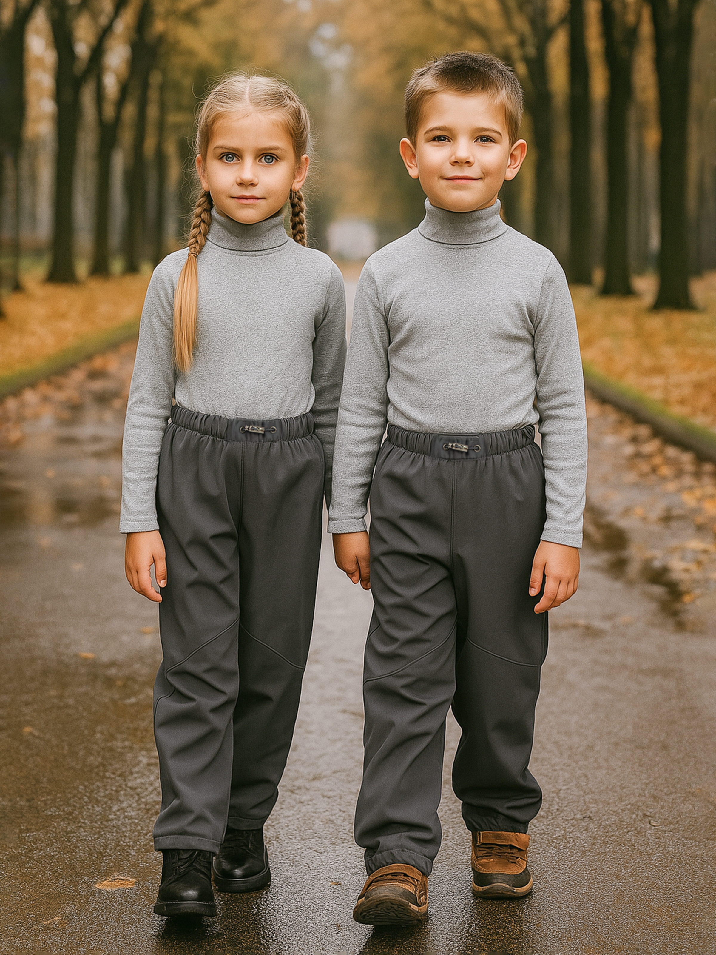 Брюки Arctic kids 10-034 серый - фото 5