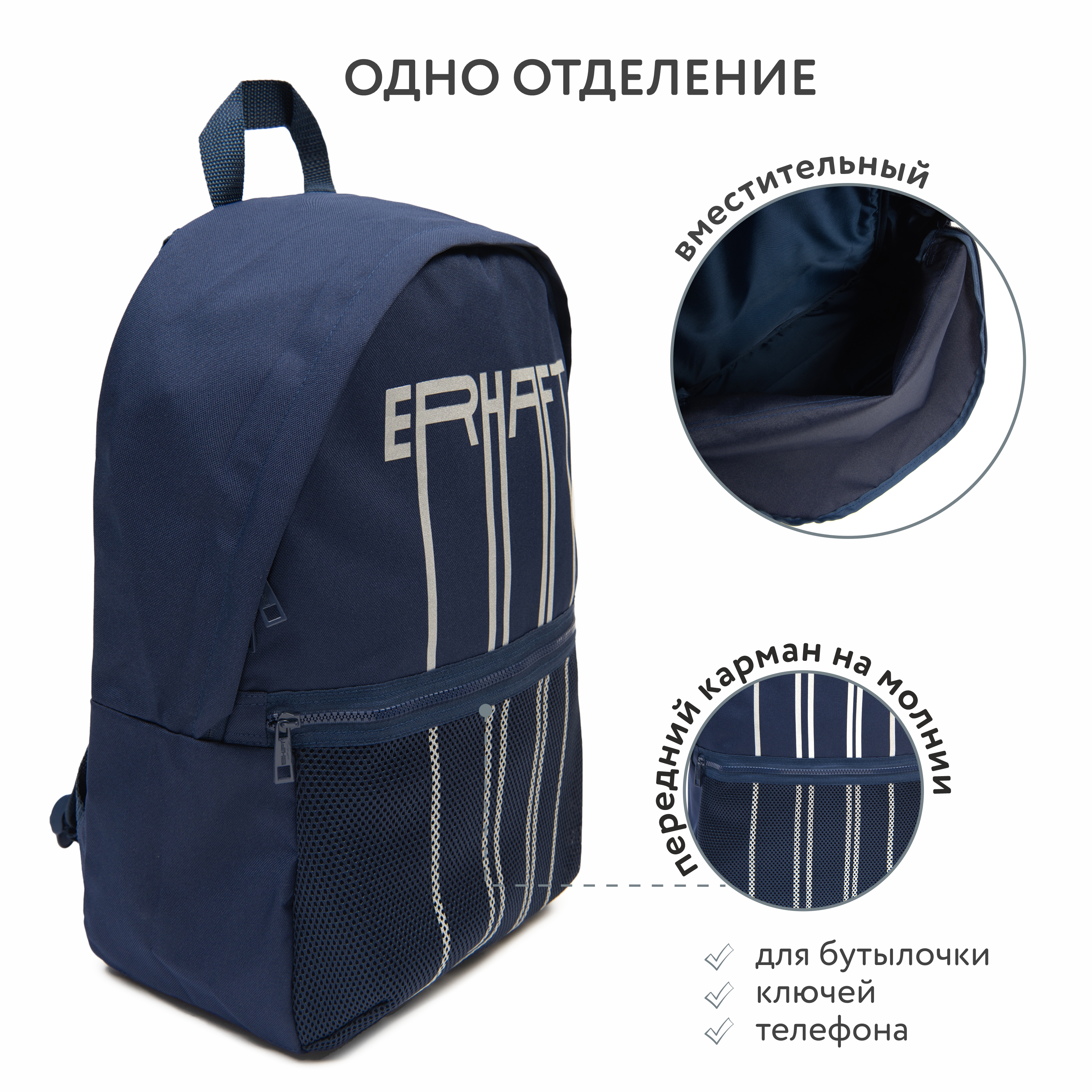Рюкзак Erhaft След синий - фото 5
