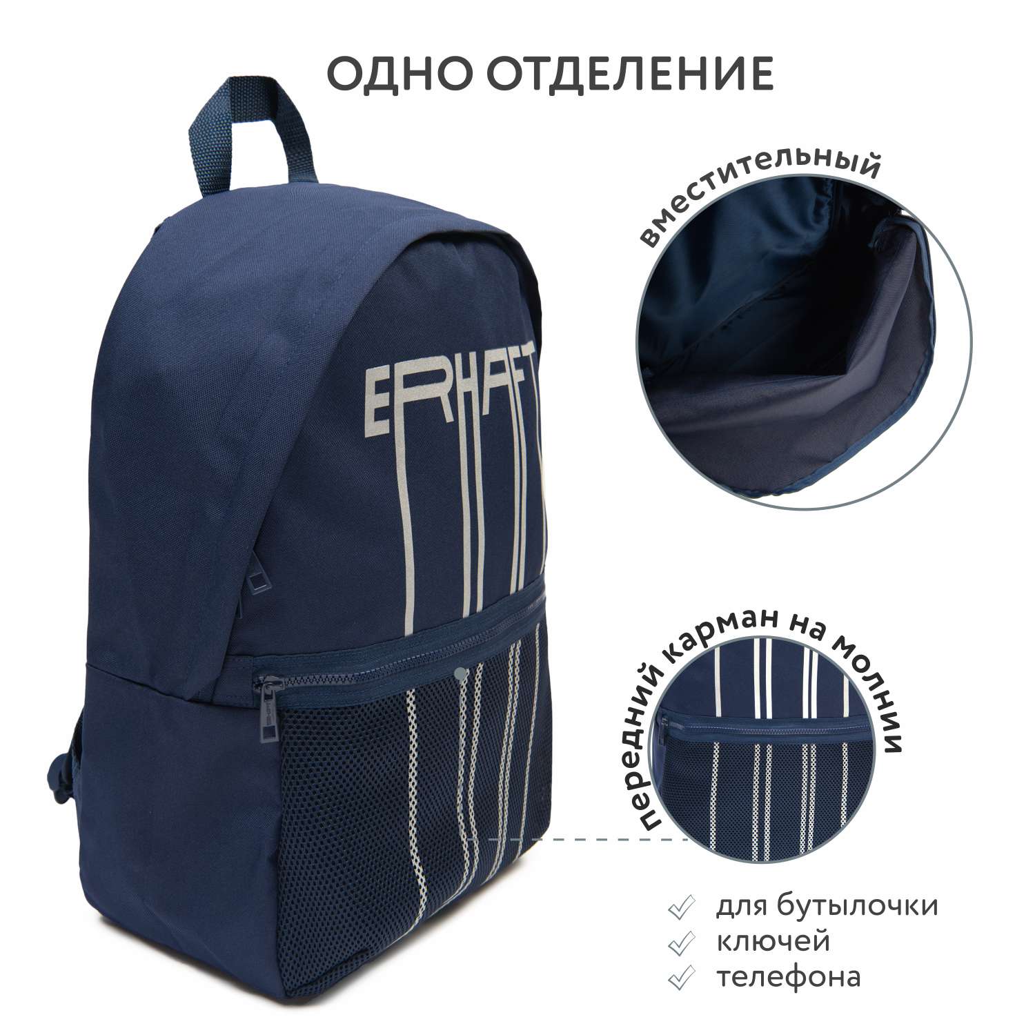 Рюкзак Erhaft След синий - фото 3