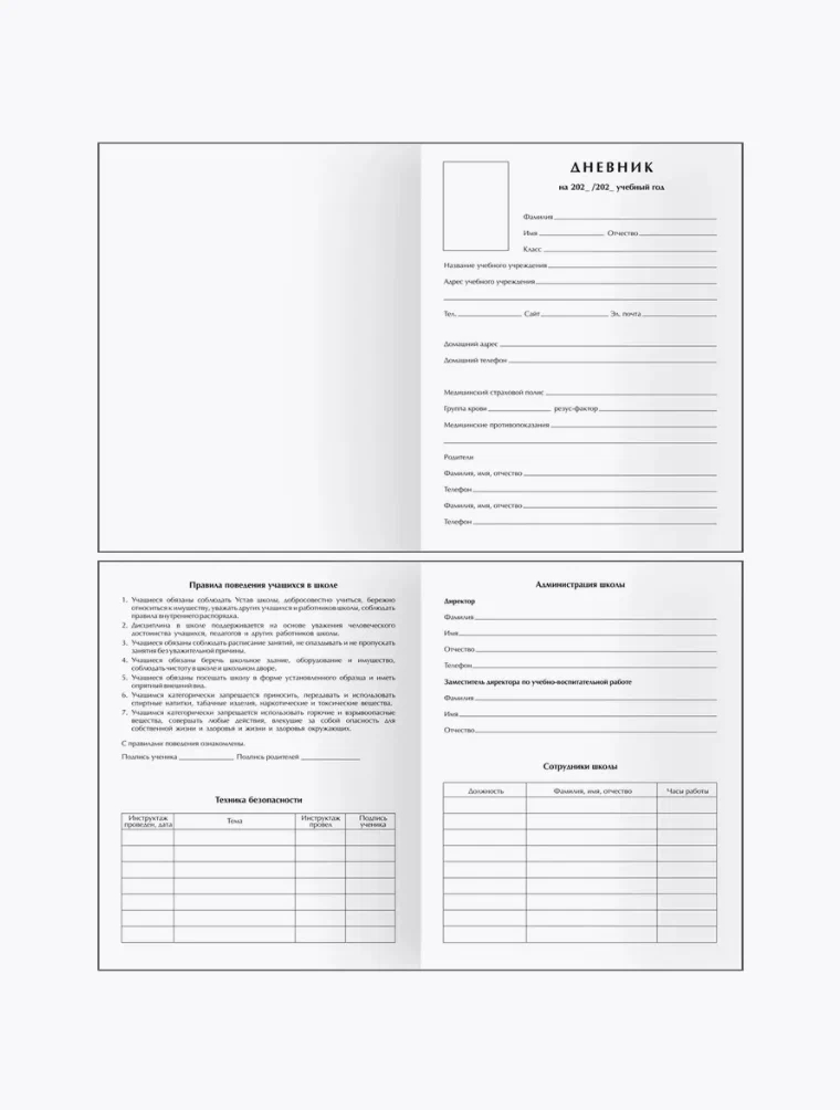 Дневник школьный BG 1 11 класс для мальчика и девочки 48 листов твердая обложка - фото 3