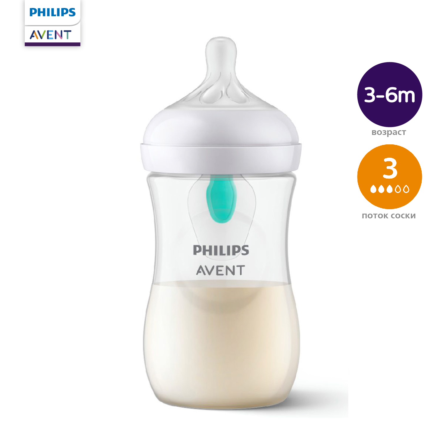 Бутылочка Philips Avent Natural 260 мл 1 шт. - фото 1