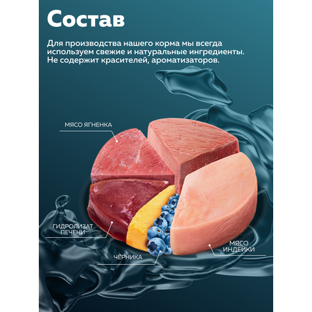 Корм сухой Зоогурман Holistic Ягненок с Рубцом и Черникой 1,5 кг