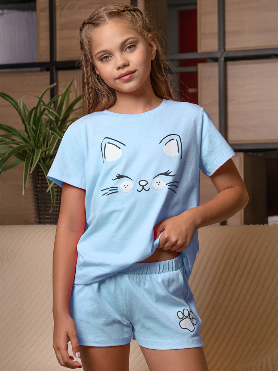 Пижама HappyFox HF9148голубой - фото 8