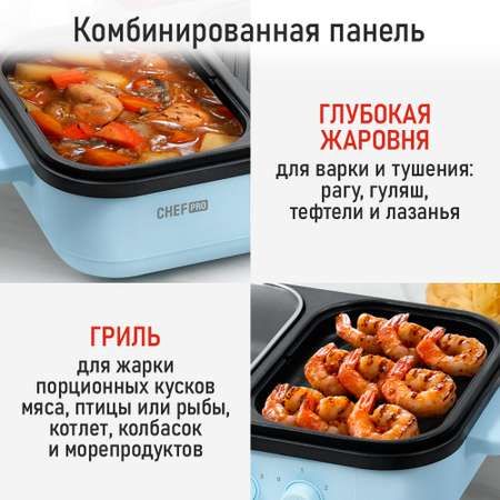 Электрогриль 2 в 1 CHEF PRO CF-MC900A