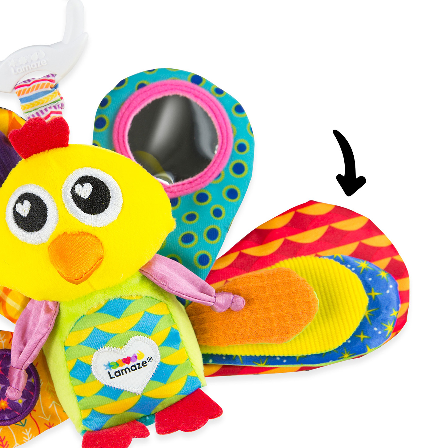 Игрушка Lamaze подвеска Павлин Жак с подвесом - фото 5
