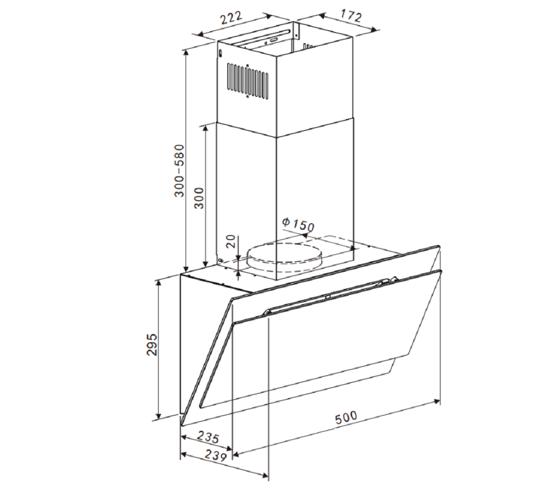 Кухонная вытяжка Hietzel CHV 5029G - фото 8