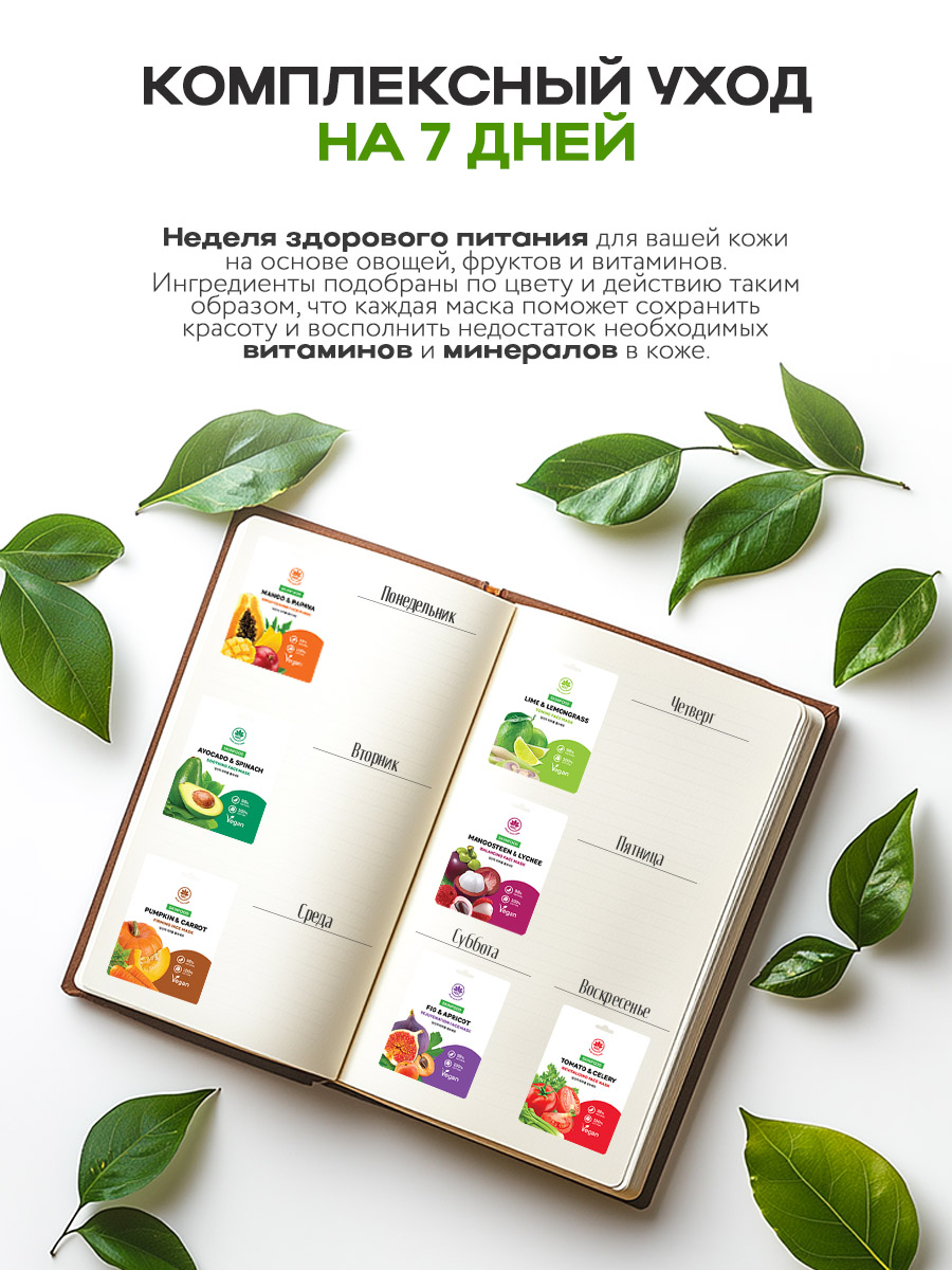 Маска тканевая NAME SKIN CARE Skinfood 21 шт. - фото 13