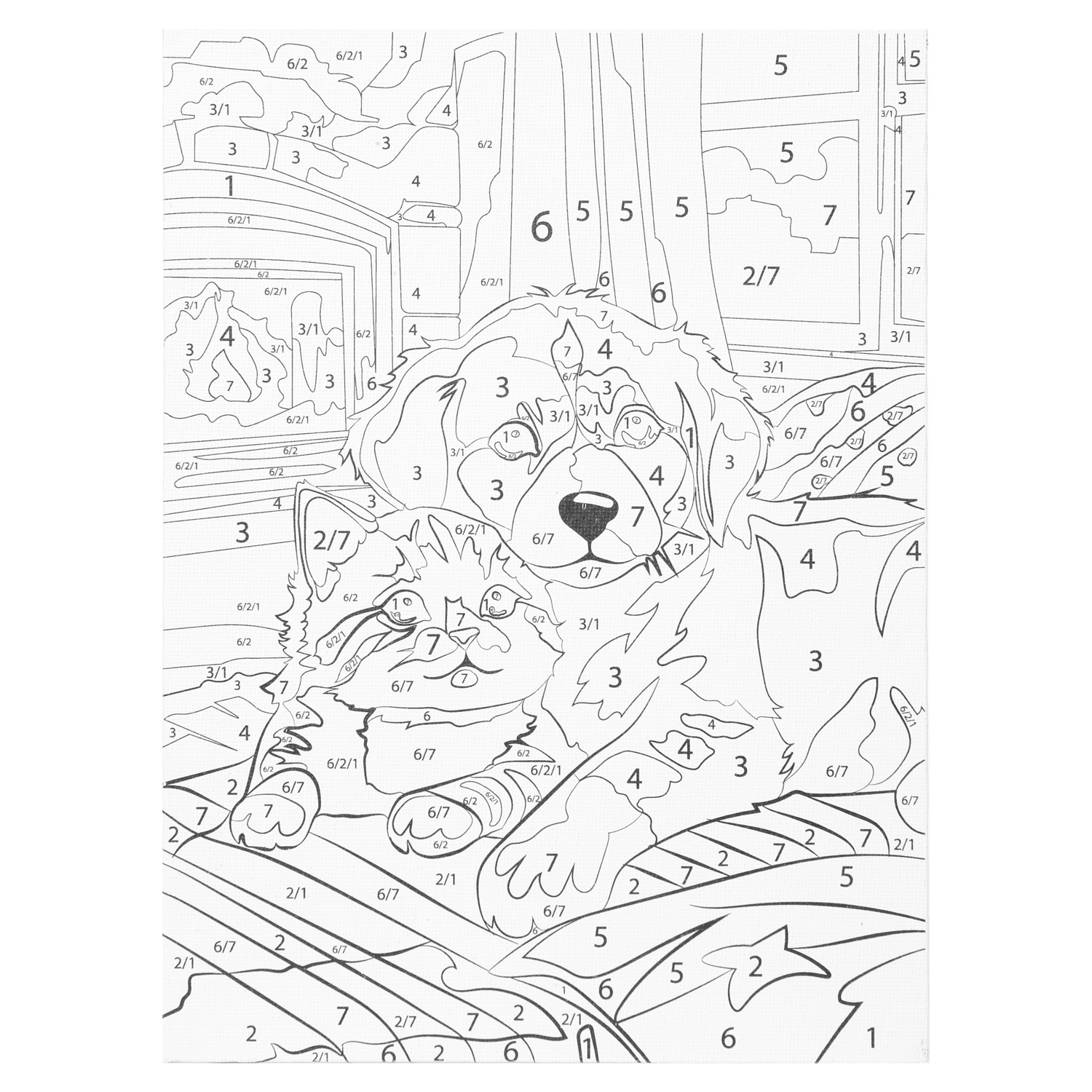 Картина по номерам Multiart Котик и собачка - фото 3