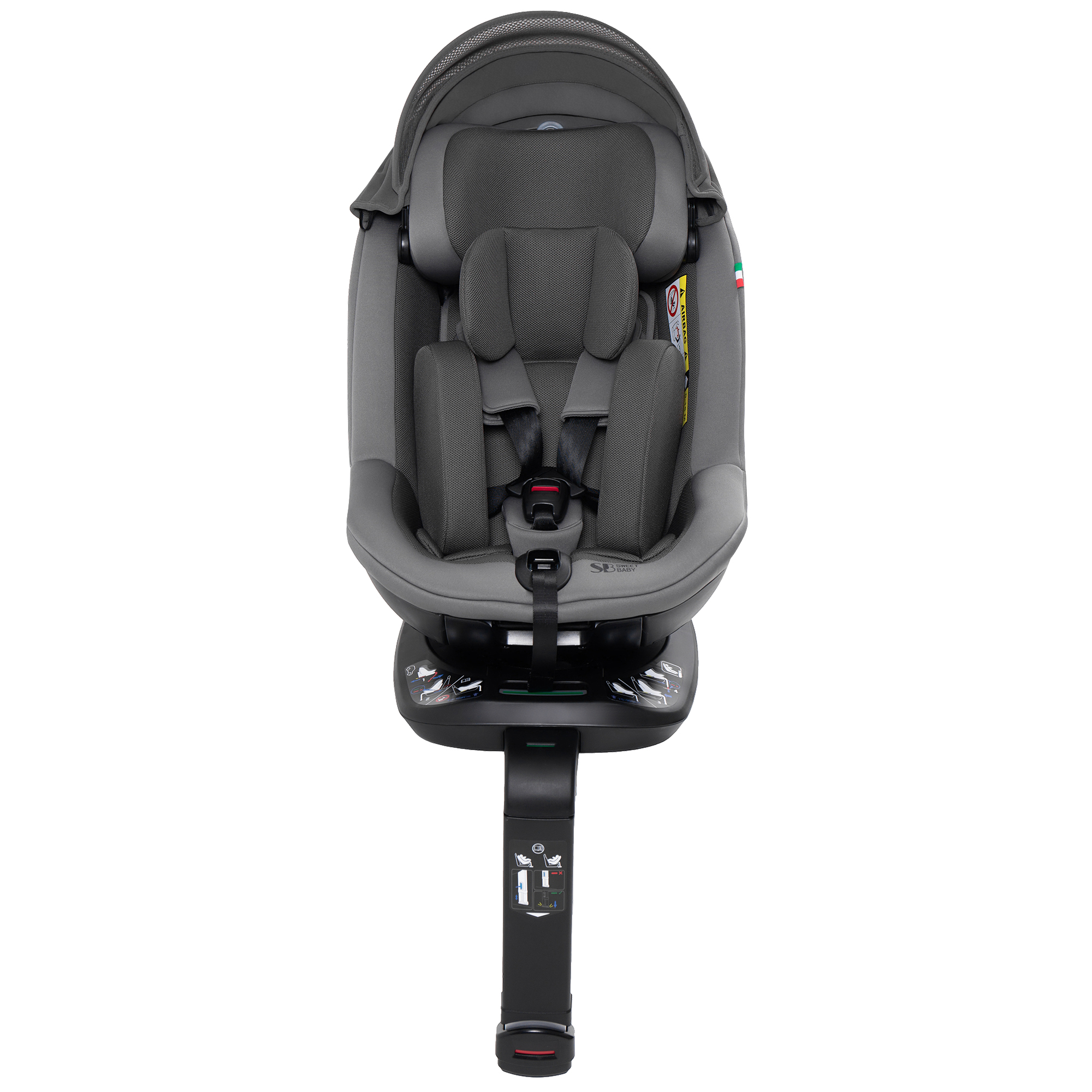 Автокресло Sweet Baby Odyssey B3 i-Size Dark Grey Isofix 0+/1 (0-18 кг) серый - фото 18