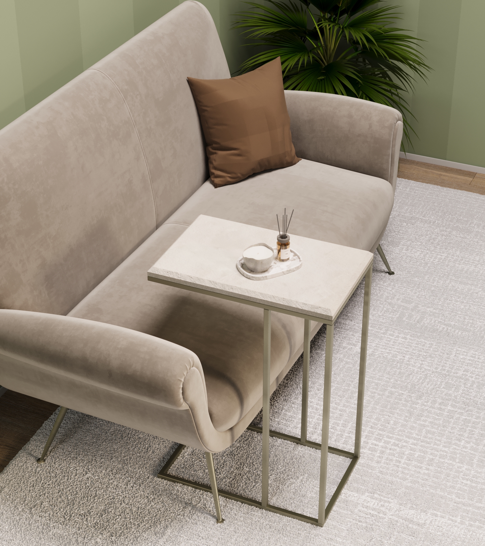 Стол придиванный КАЛИФОРНИЯ МЕБЕЛЬ Агами лайт стоун - фото 7