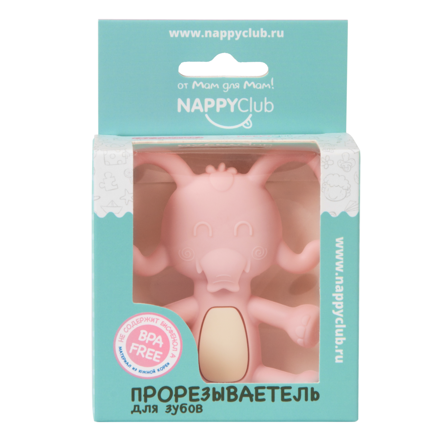 Прорезыватель NappyClub Слоник - фото 2