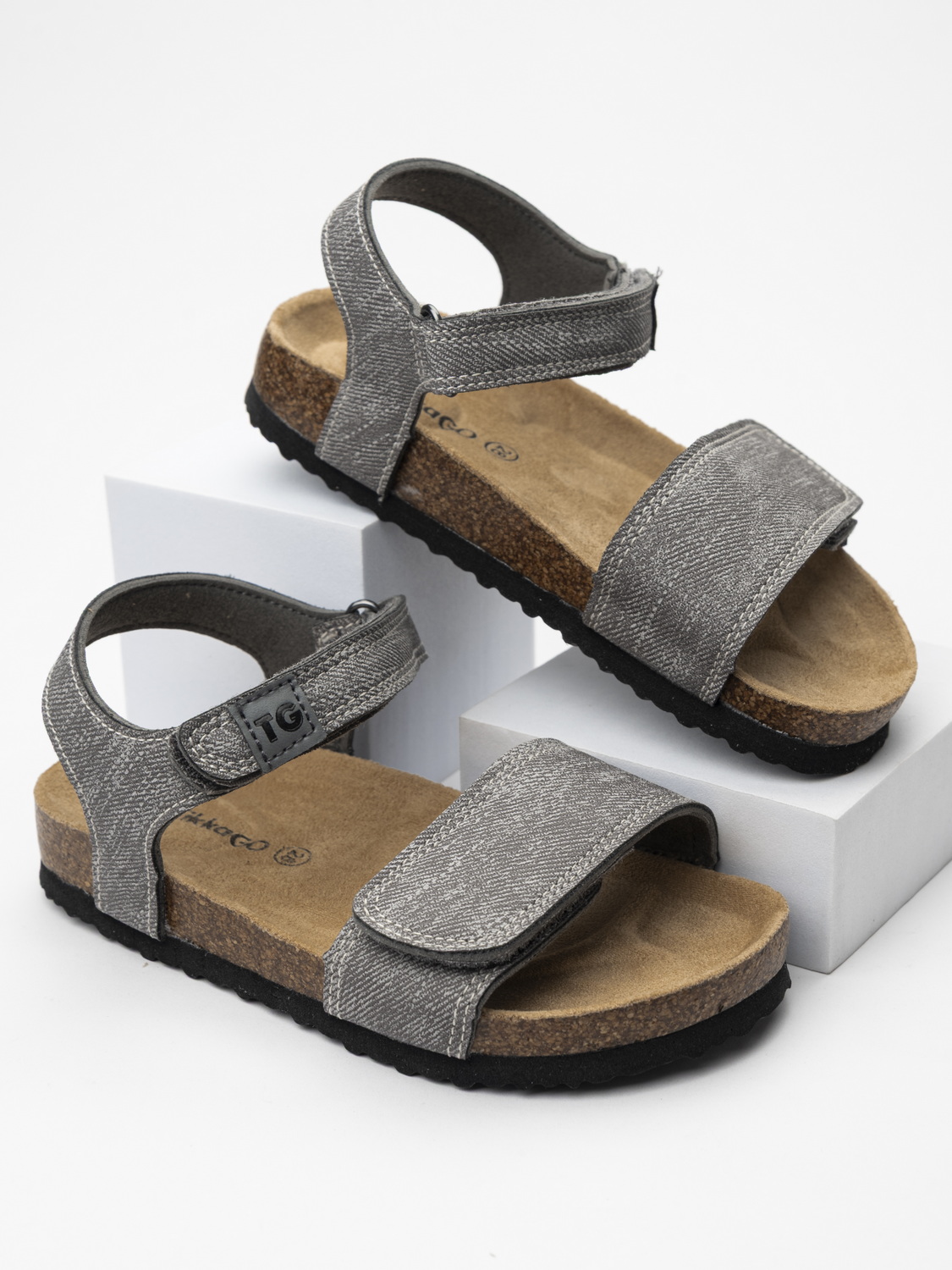 Изображение товара Детские биркенштоки TikkaGo 28 Липучки Эко-кожа Микрофибра