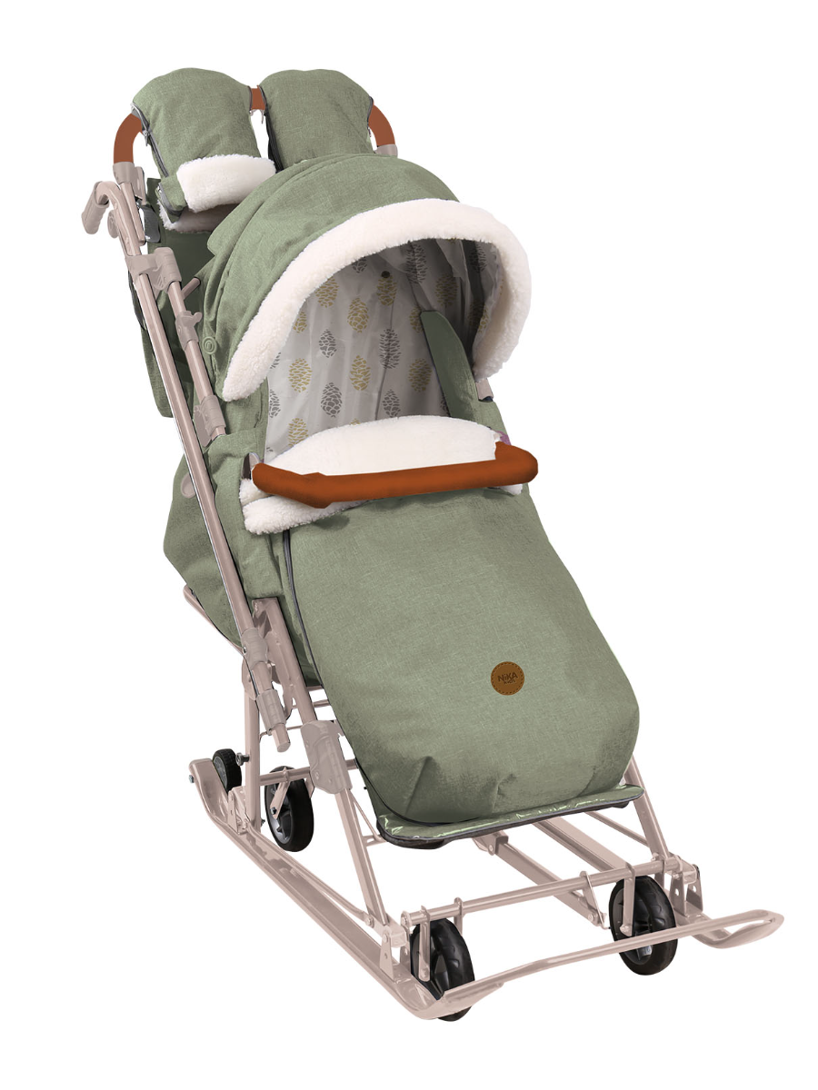 Санки-коляска NiKA kids с выдвижными колесами - фото 1