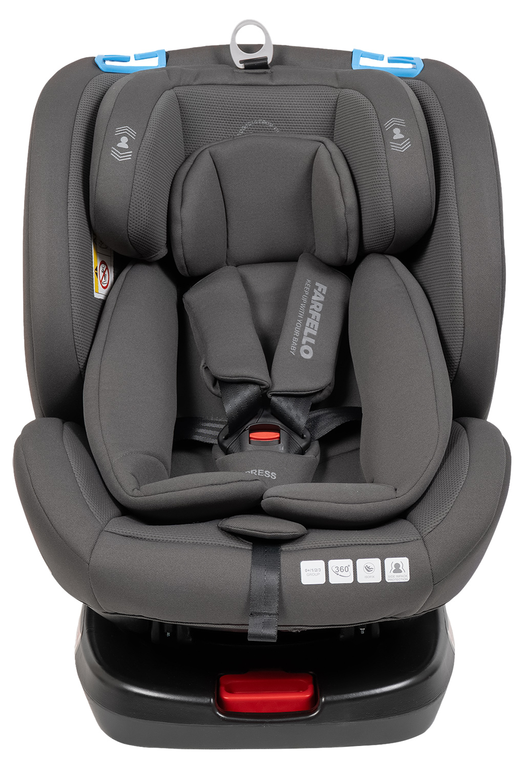 Автокресло Farfello YB102A Isofix 0+/1/2/3 (0-36 кг) серый - фото 9