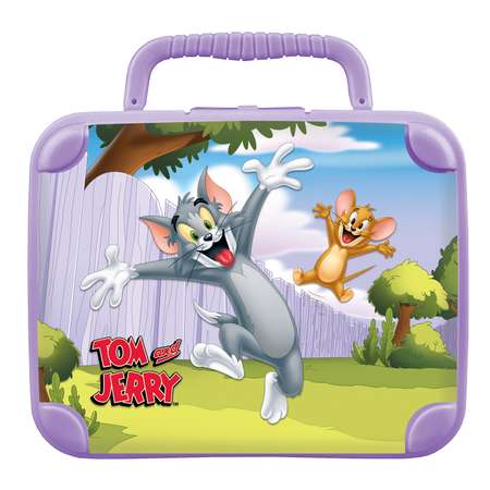 Контейнер Пластишка Tom and Jerry универсальный с ручкой и аппликацией Сиреневый в ассортименте