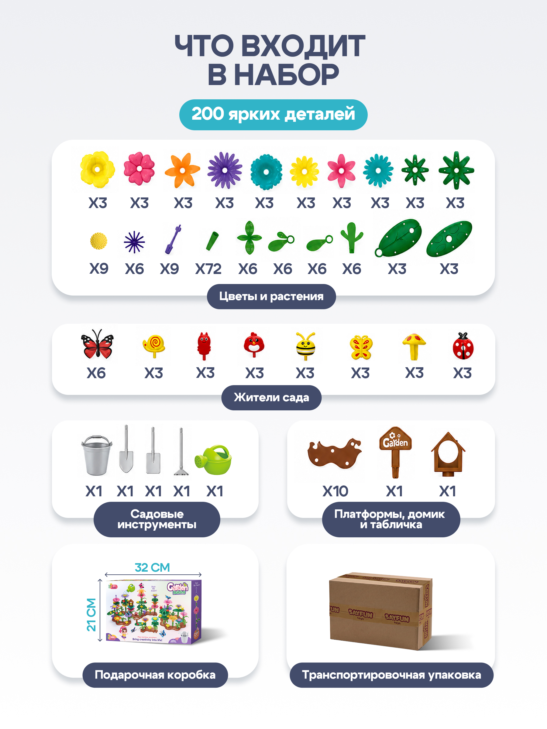 Конструктор SAYFUN toys 200 дет. - фото 6
