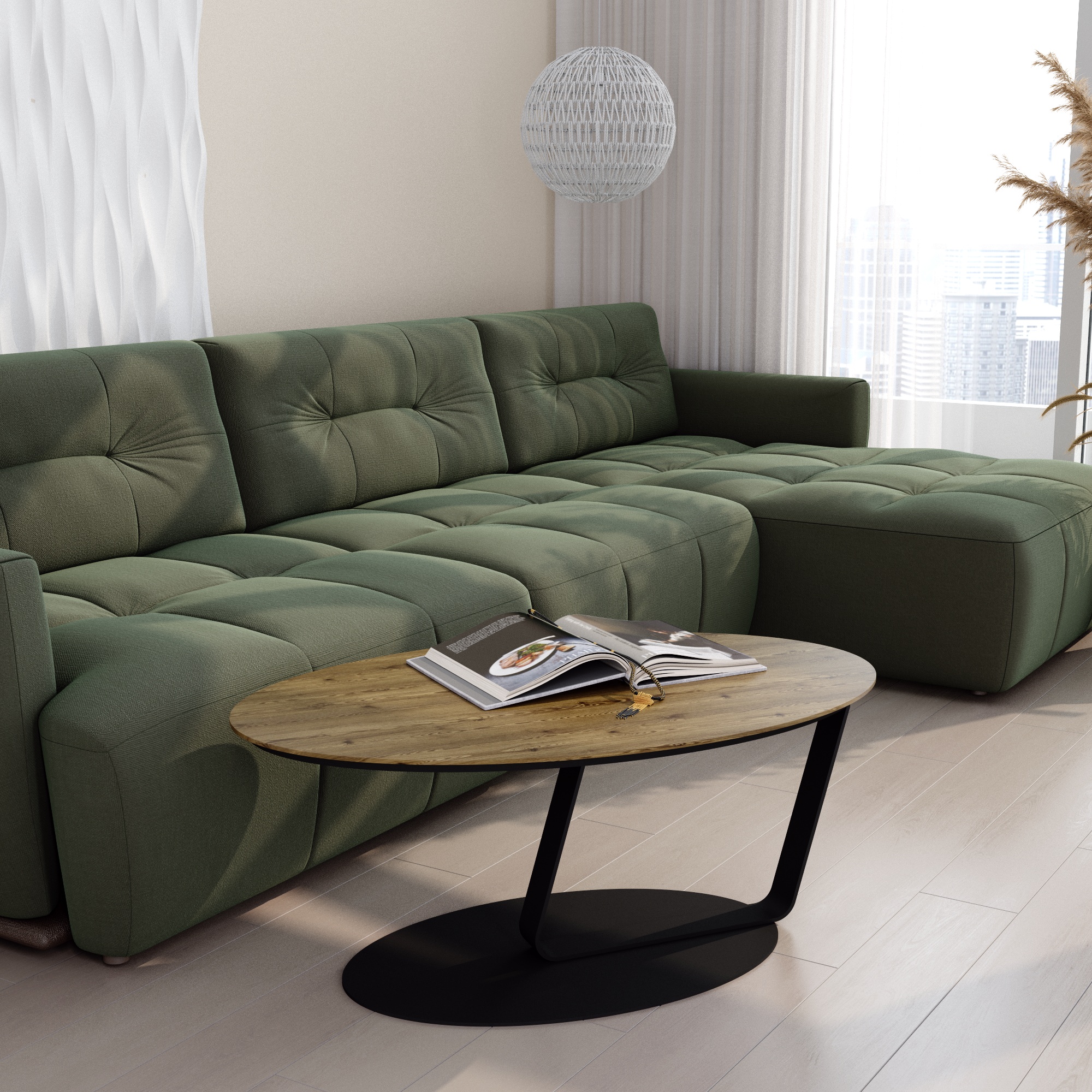 Стол журнальный LAVARIS Лисмор орех светлый - фото 8