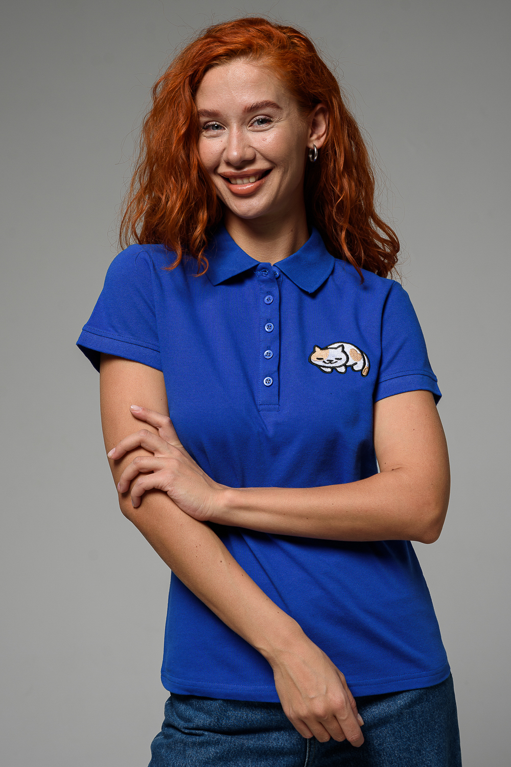 Поло Натали Суслова 8524 индиго+кот - фото 1