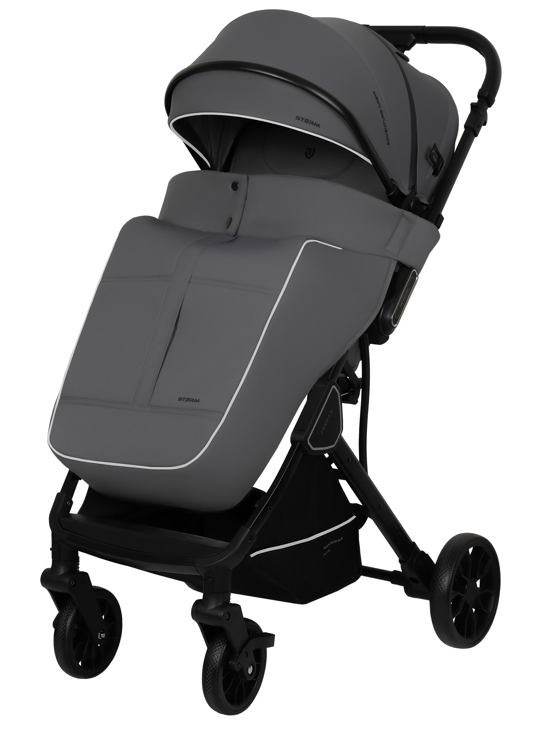 Коляска прогулочная JOVOLA Storm темно-серый - фото 14