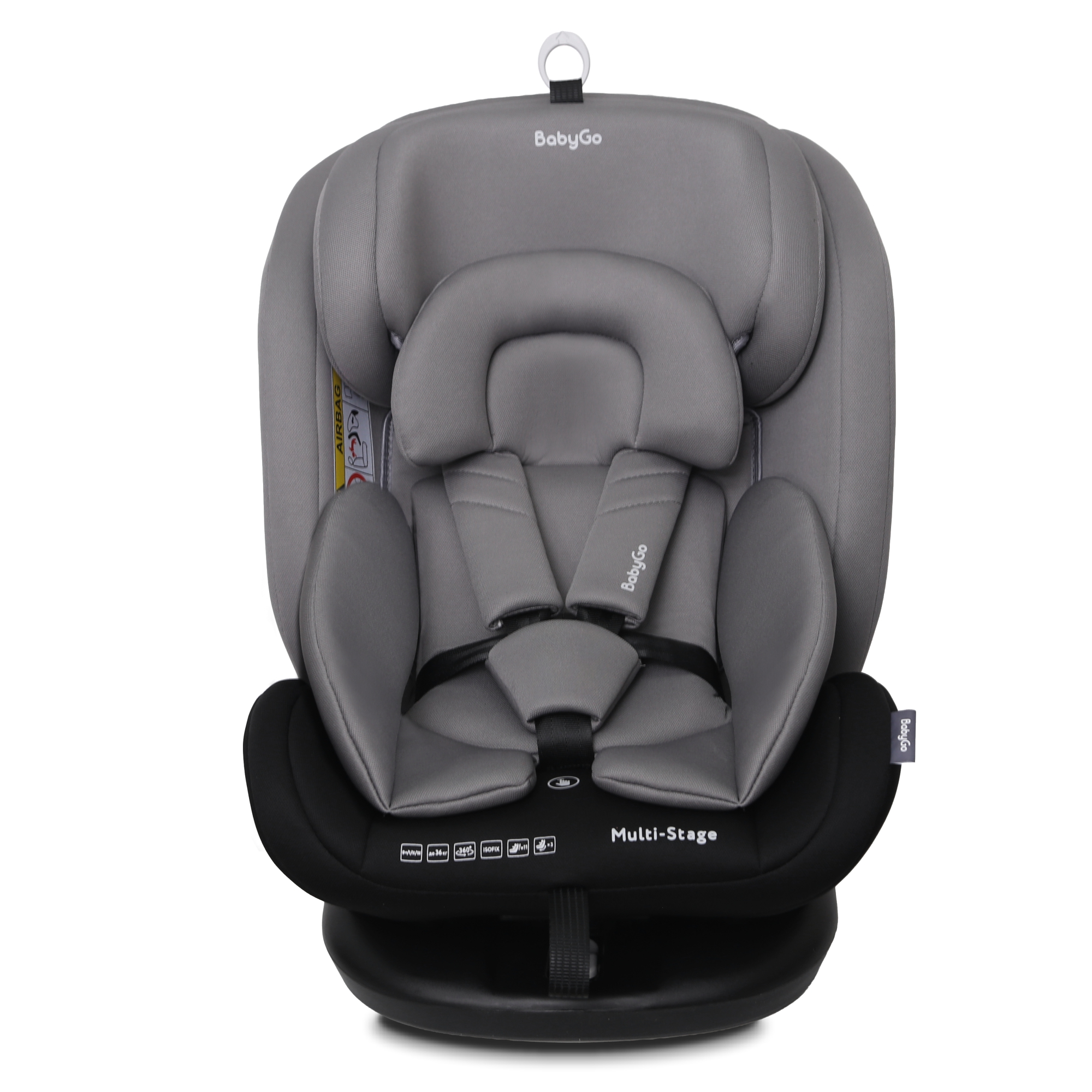 Автокресло BabyGo Multi-Stage New Isofix 0+/1/2/3 (0-36 кг) серый - фото 1