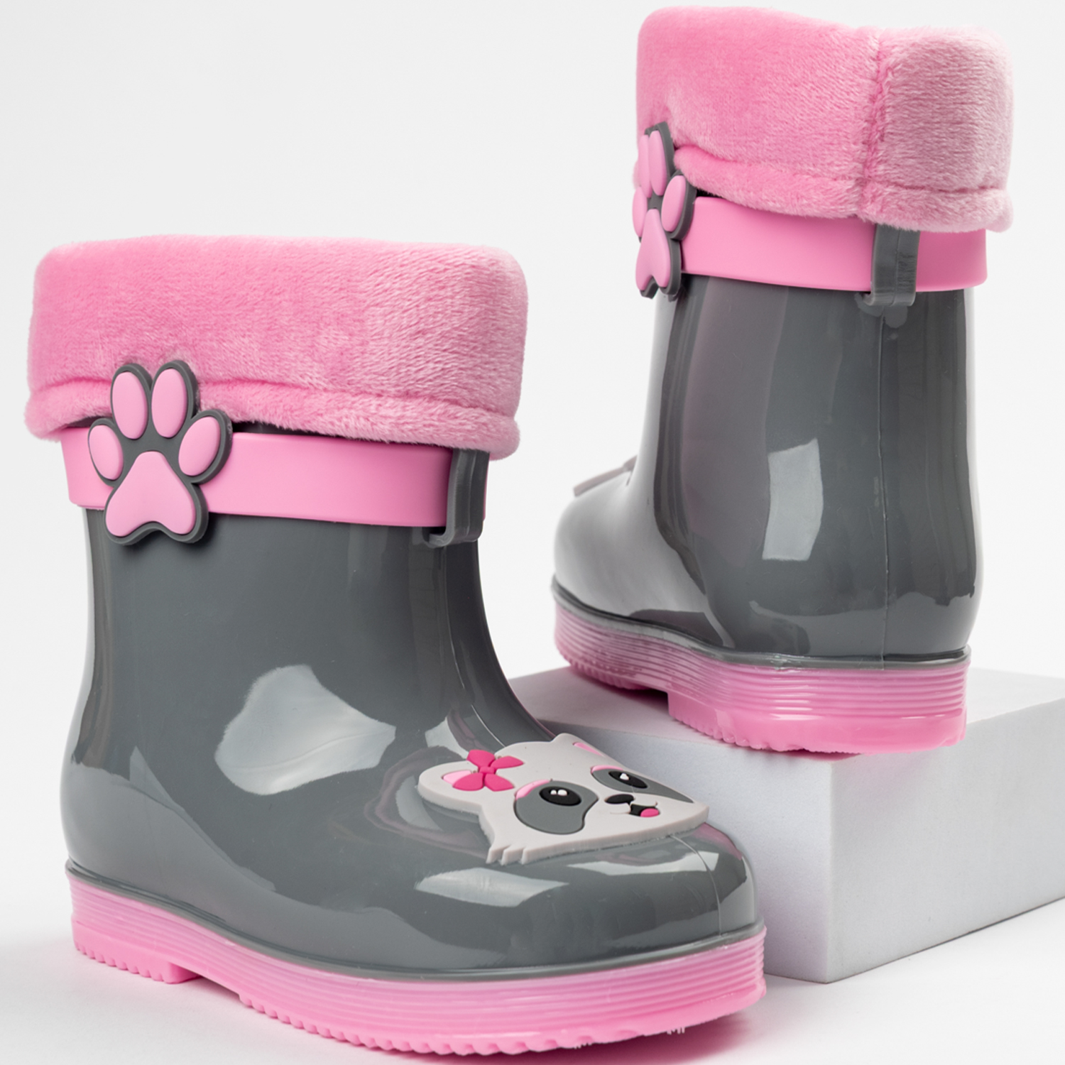 Резиновые сапоги TikkaGo 8U03_2433-1_grey-pink - фото 2