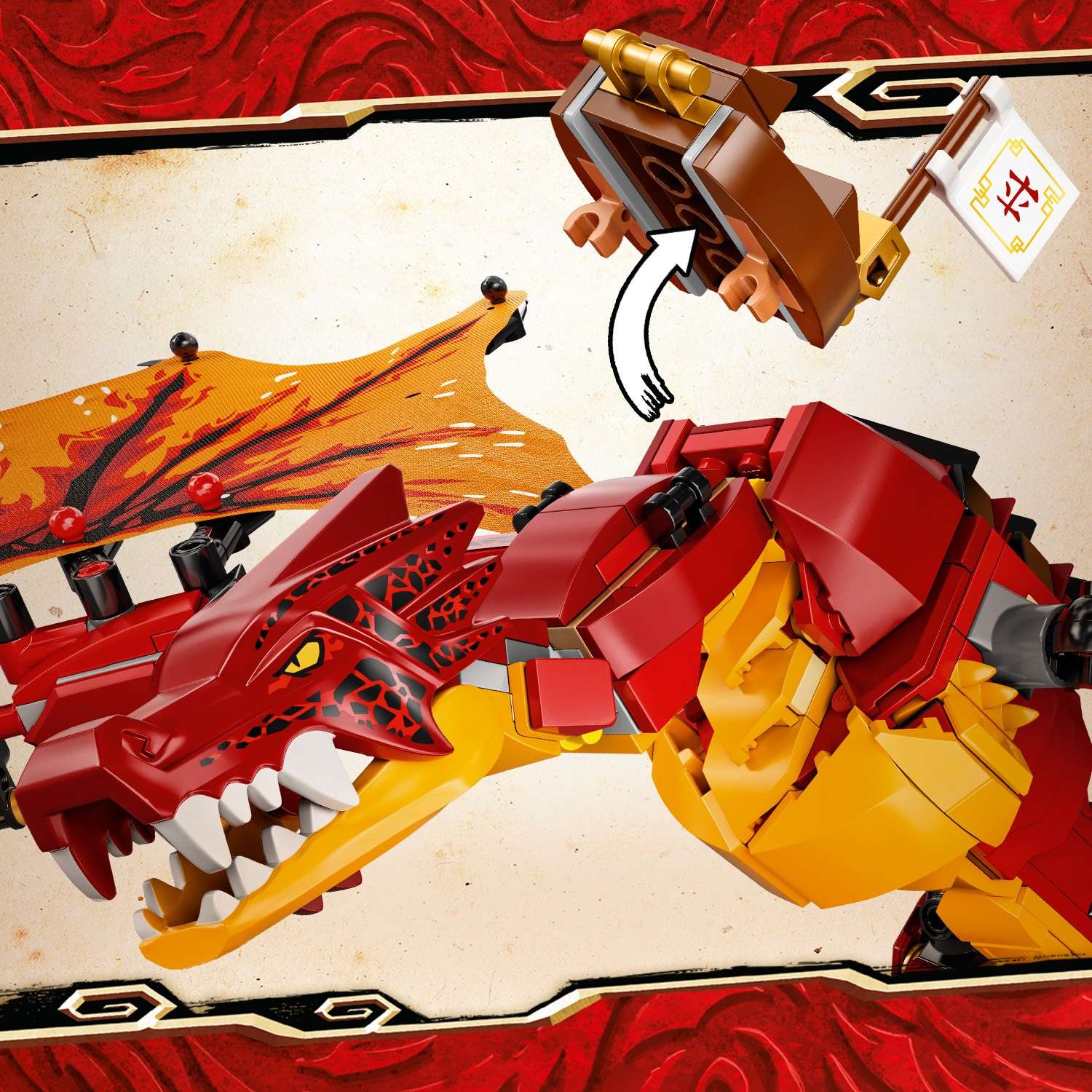 Конструктор LEGO NINJAGO Атака огненного дракона блочный - фото 11