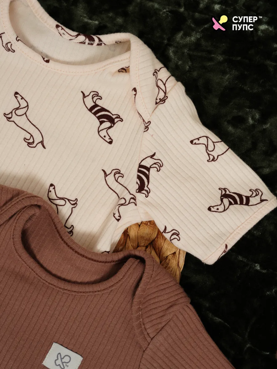 Боди 3 шт Супер Пупс нбр/3пр/бд/коррук/2026/таксы - фото 18