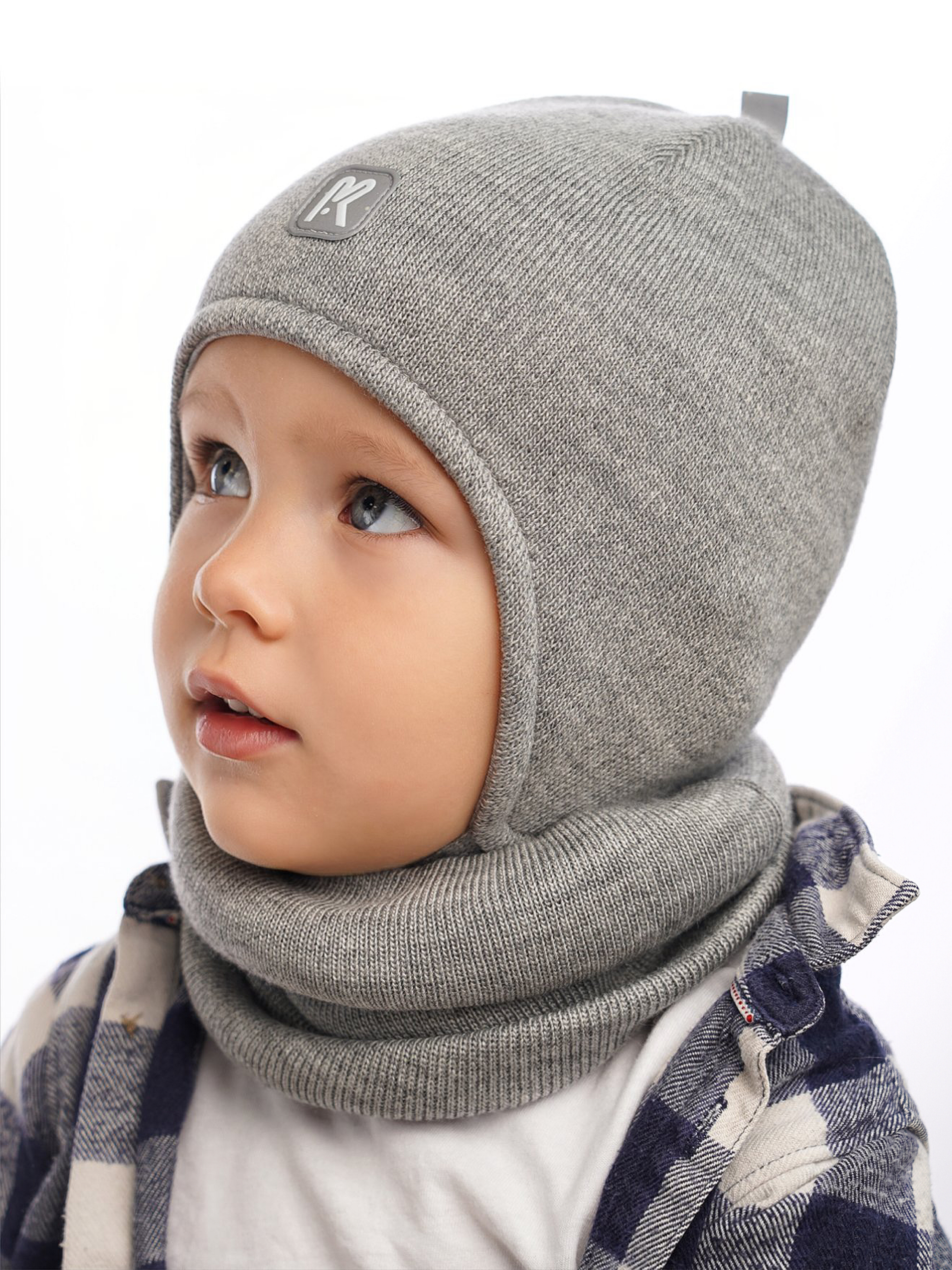 Шапка и снуд ПриКиндер U-Sp232724 Цвет: Светло-серый - фото 10
