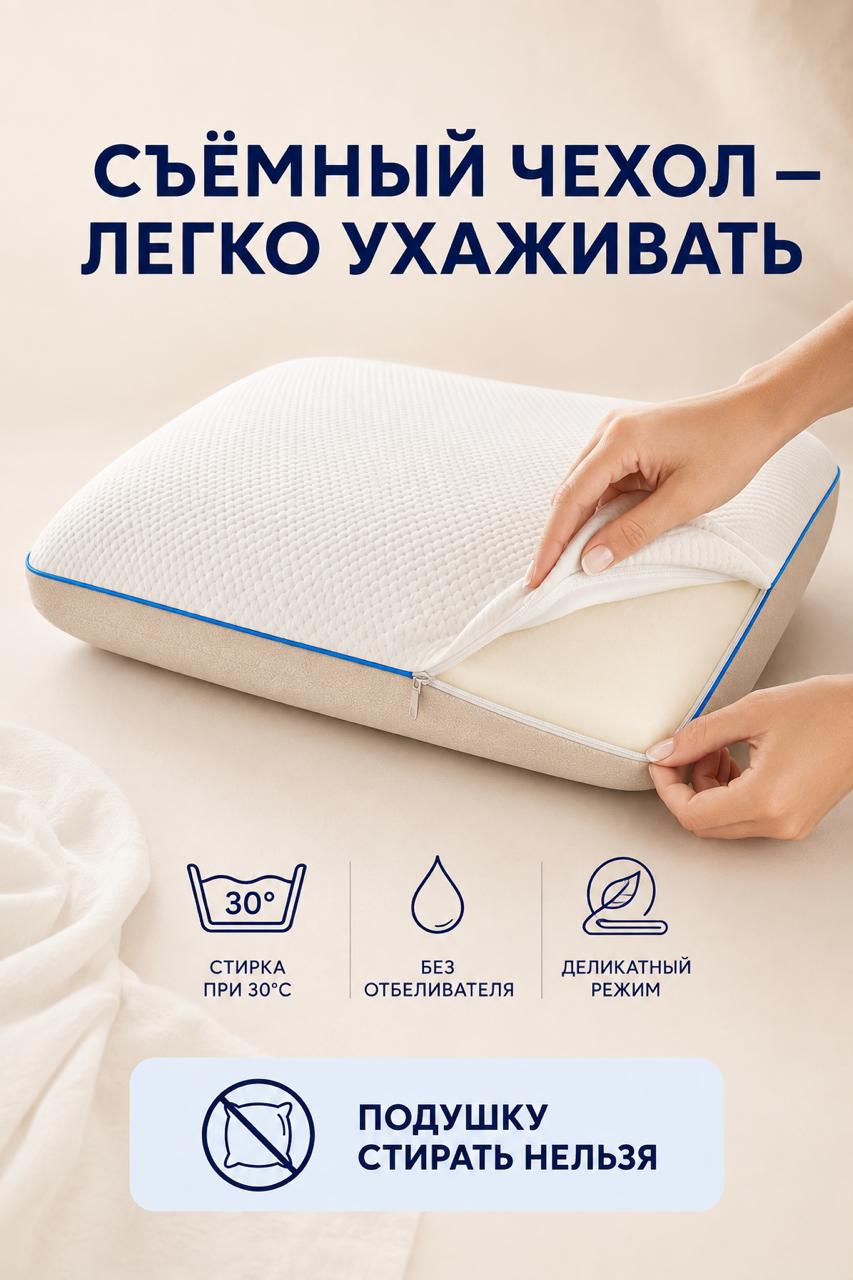 Подушка ортопедическая MemorySleep Classic Large 45 x 70 см - фото 6