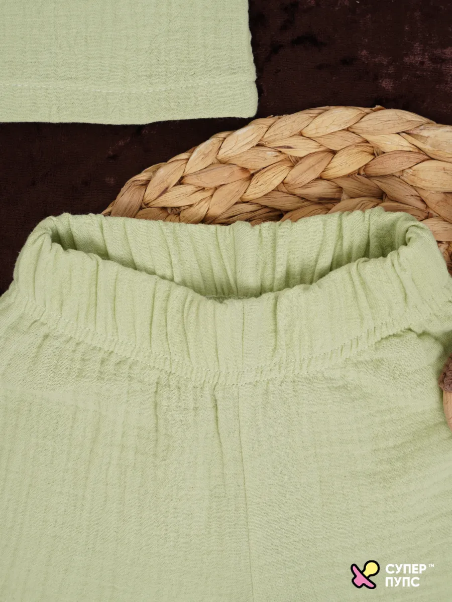 Рубашка и шорты Супер Пупс кост/мус/рубшорты/лайм - фото 6