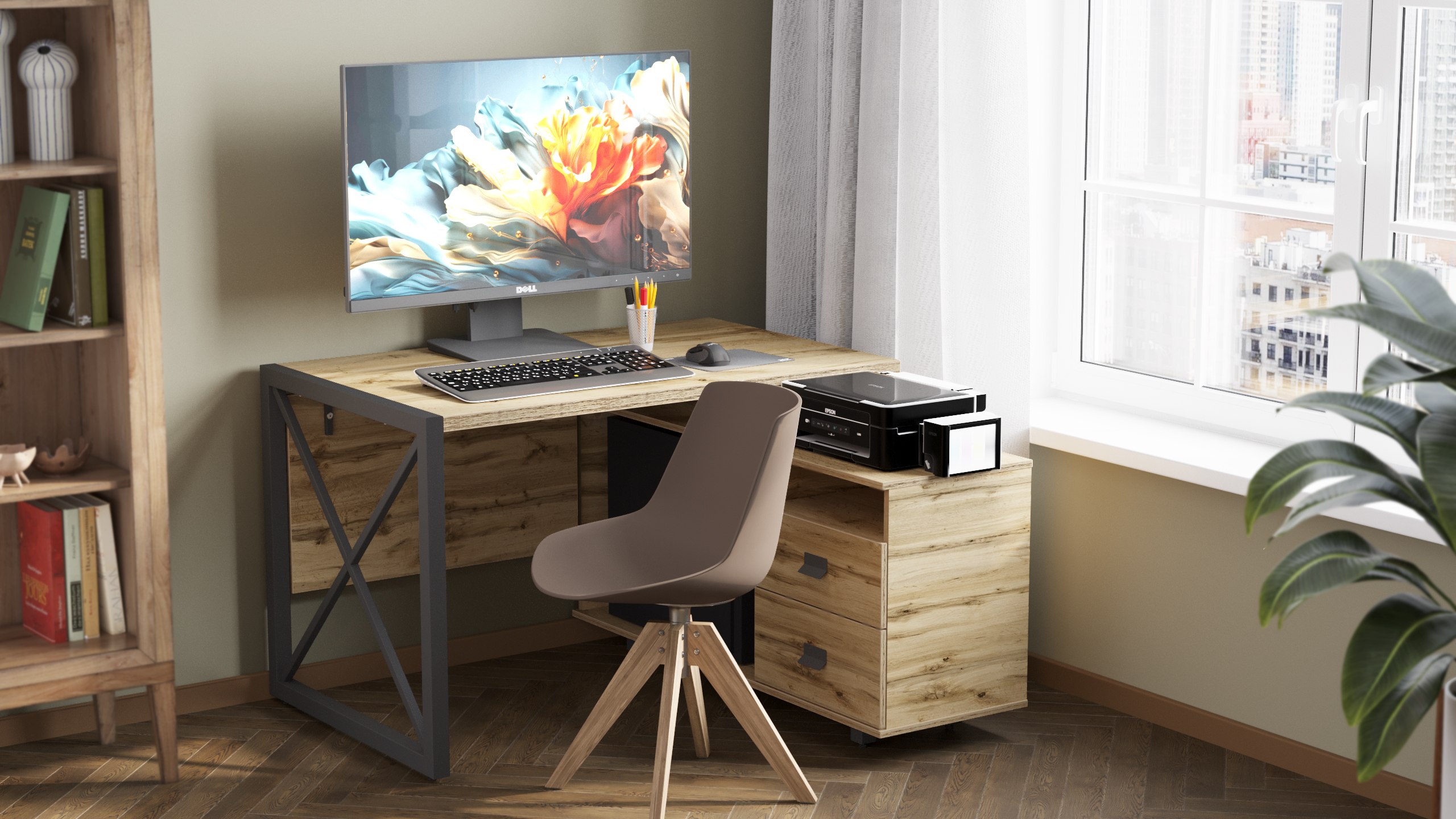 Письменный стол КАЛИФОРНИЯ МЕБЕЛЬ Хардвиг 1200 - фото 1