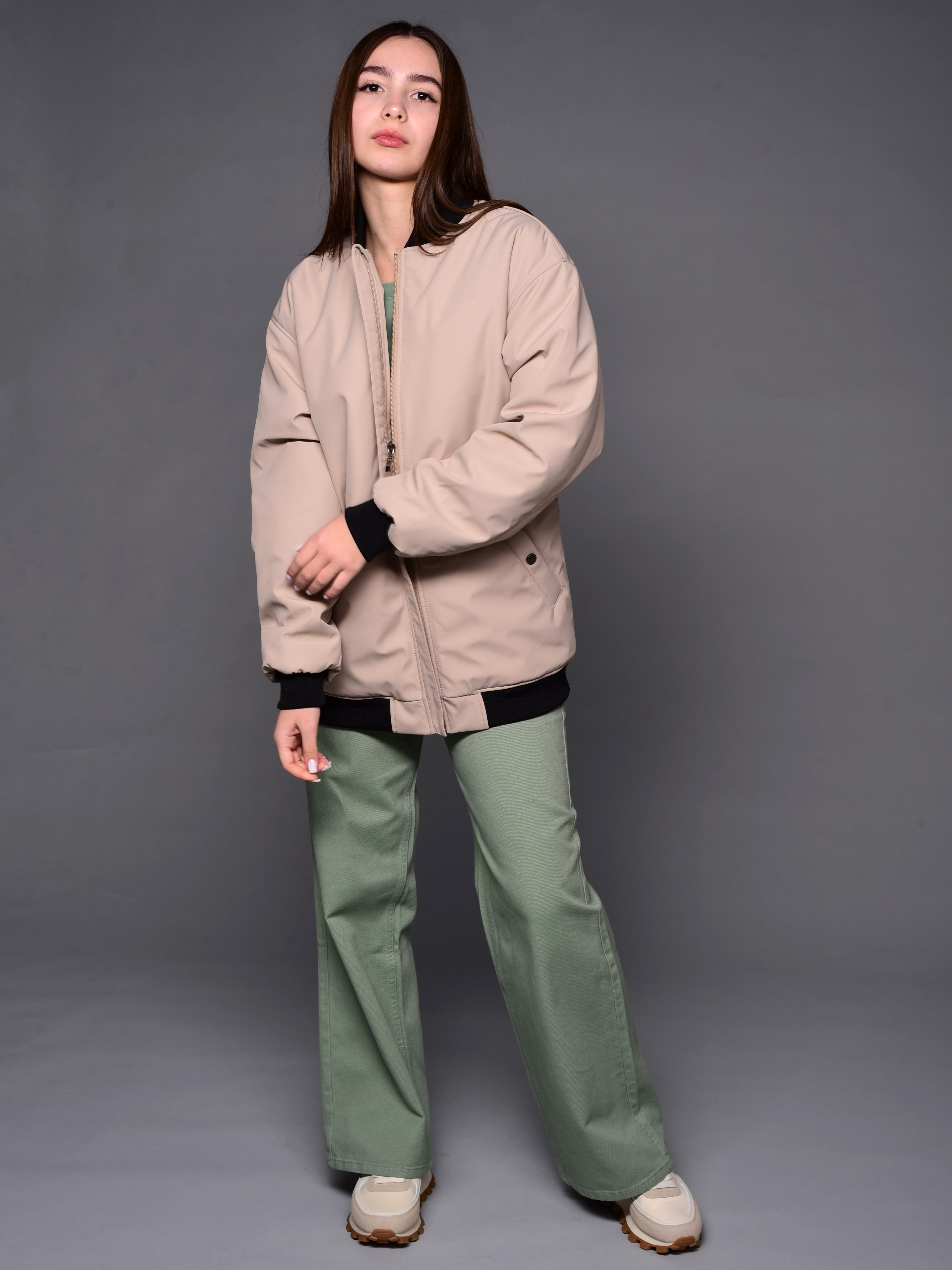 Бомбер Аврора 1043-Д/бежевый - фото 11