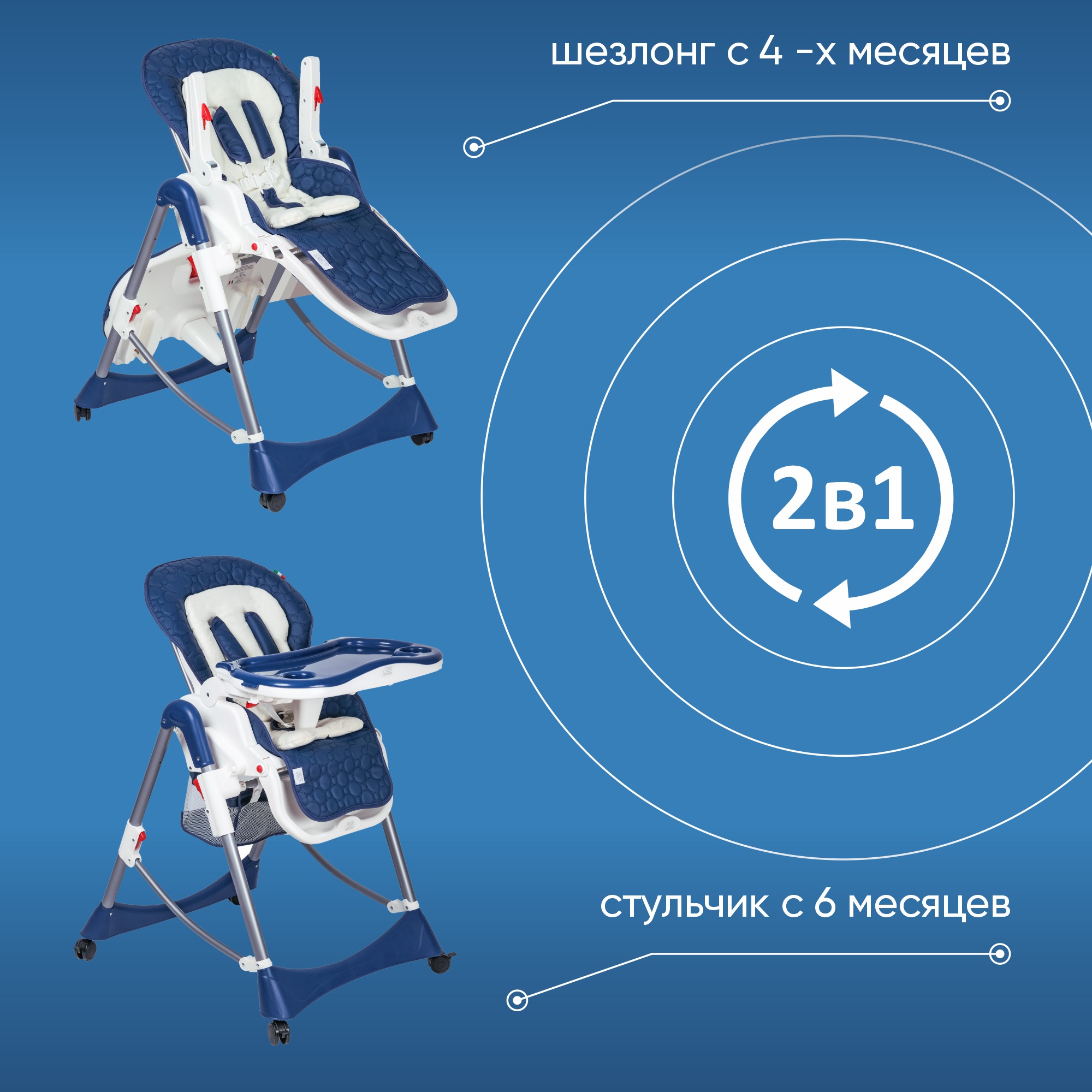 Стульчик для кормления Sweet Baby Royal Classic - фото 3