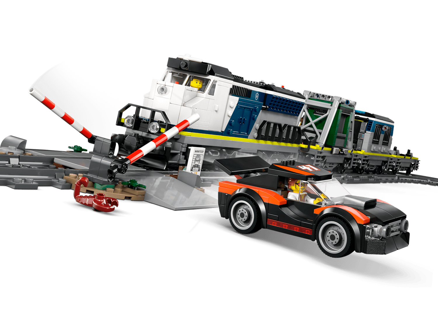 Конструктор LEGO City Ограбление полицейского поезда 1313 дет. - фото 7