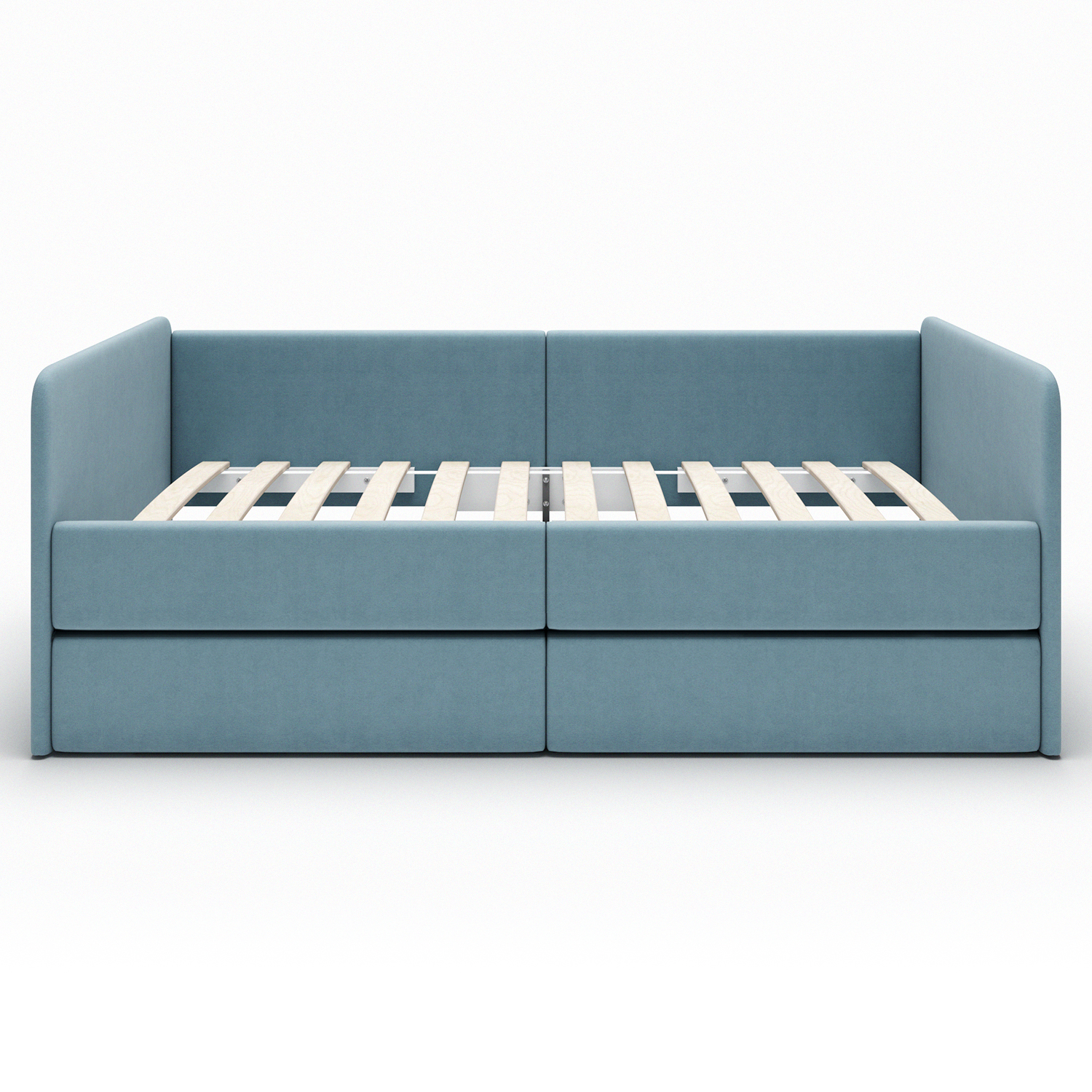 Ящики для хранения под кровать ROMACK Leo голубые комплект из 2 шт. - фото 5