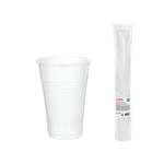 Одноразовые стаканы Лайма пластиковые 200 мл 100 шт