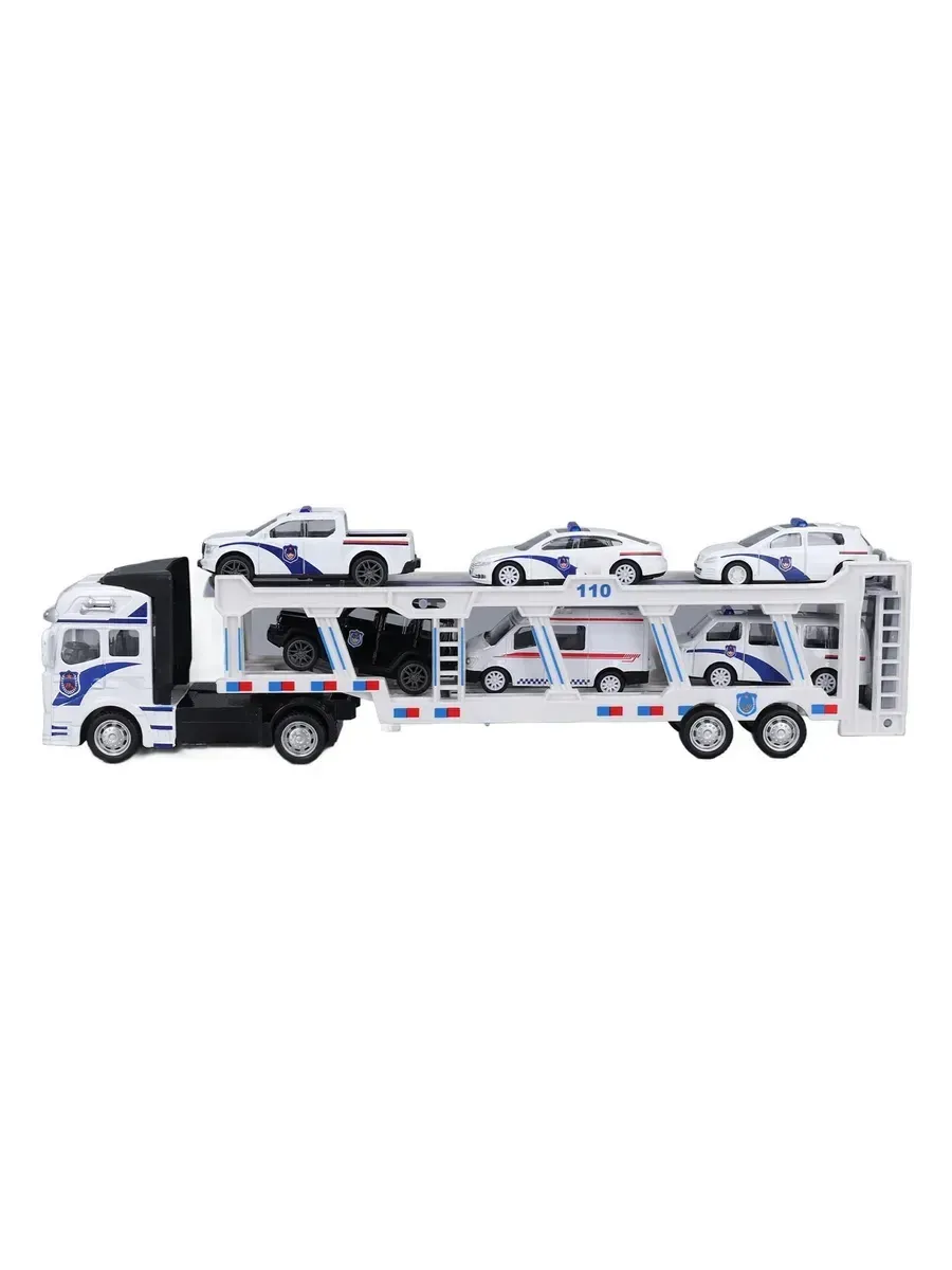 Автовоз CyberToy 6 полицейских машинок 80012 - фото 20