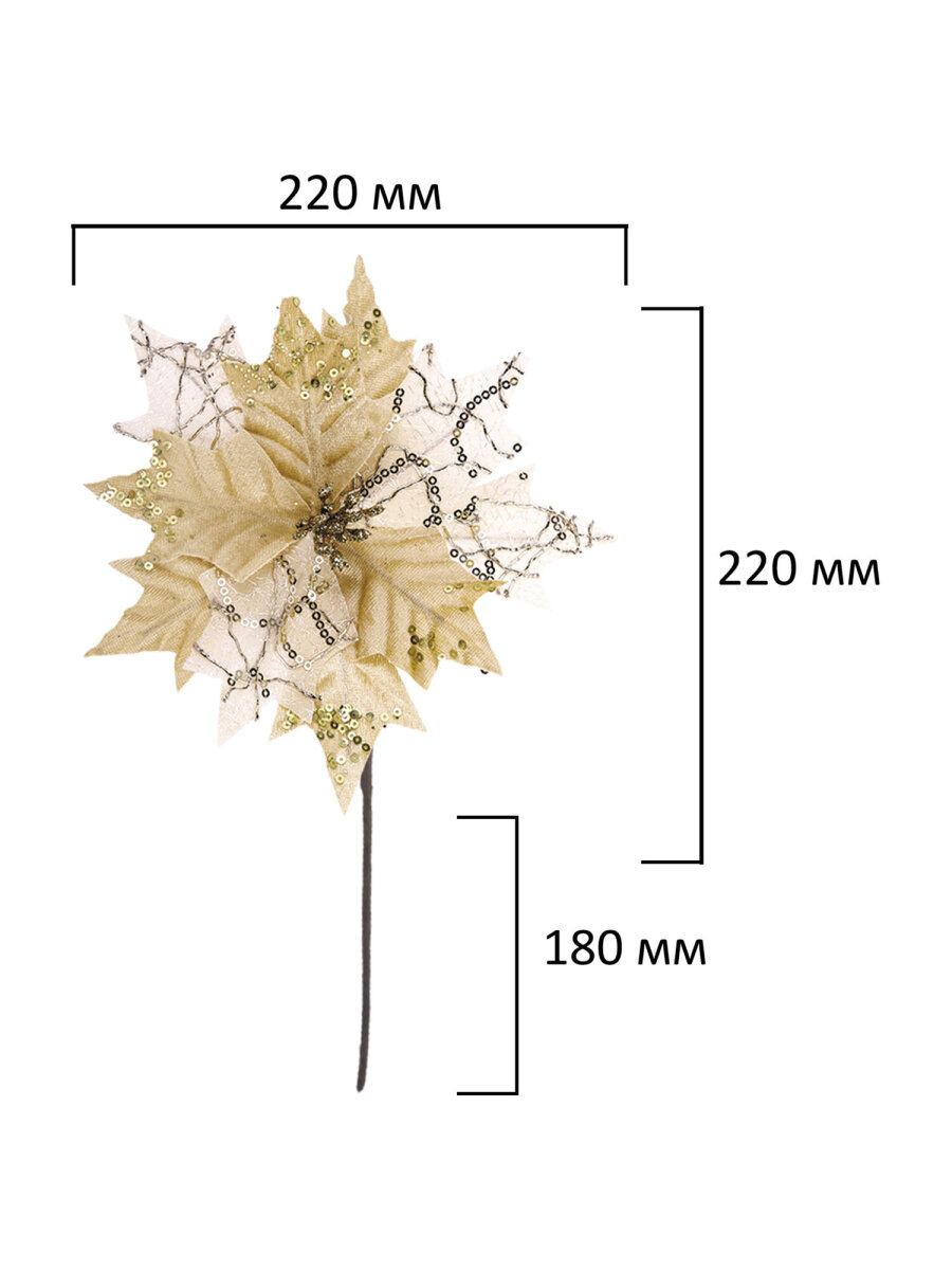 Елочные игрушки Золотая сказка Цветок набор 3 штуки - фото 10