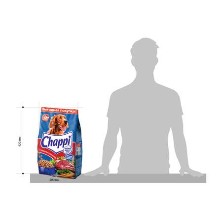 Корм для собак Chappi 2.5кг с говядиной сухой