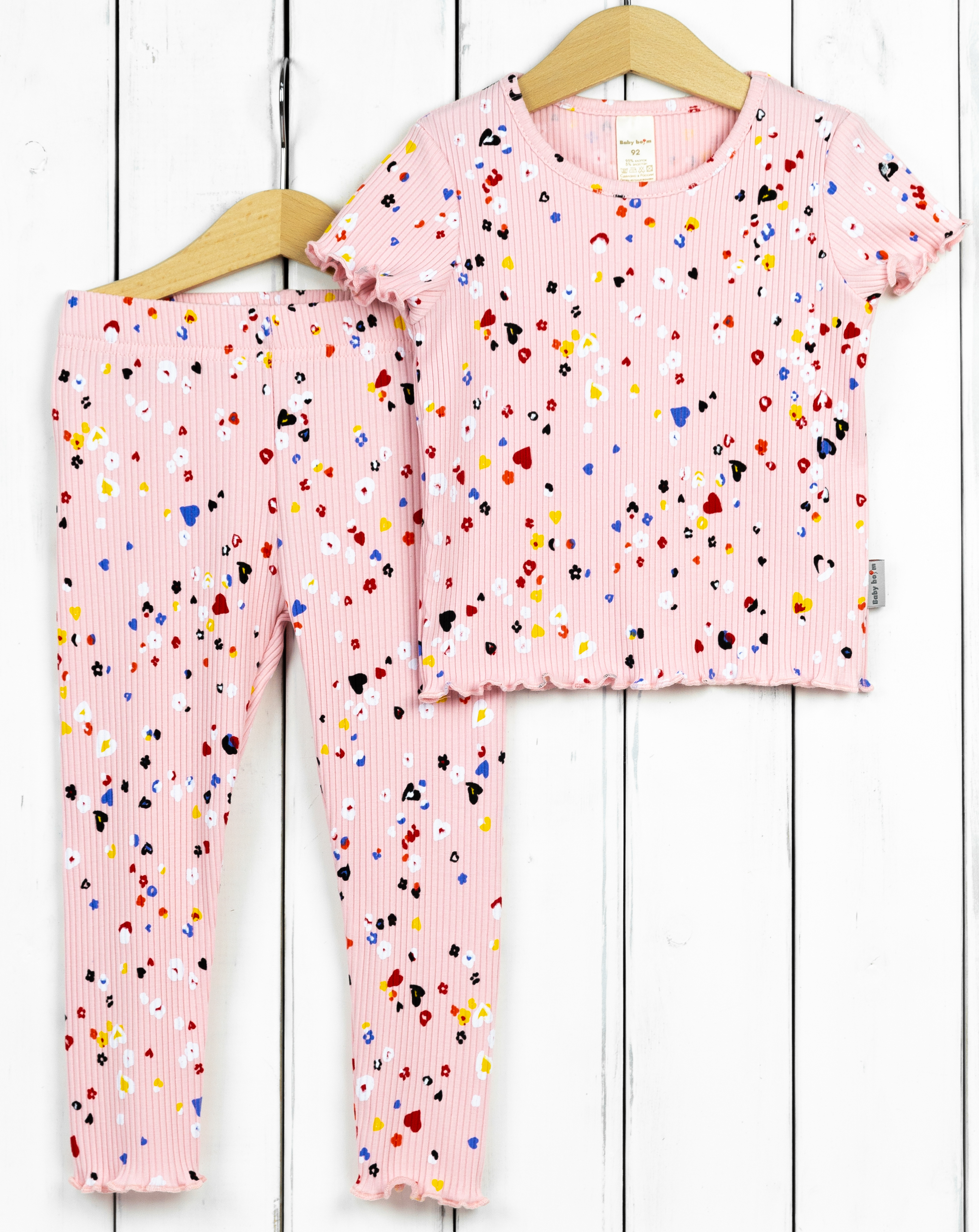 Костюм Baby boom КД456/16-К Леопард мультиколор на розовом - фото 3