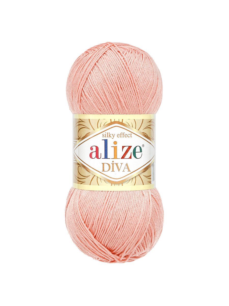 Пряжа Alize для вязания универсальная легкая Diva микрофибра 100г 350м 5 шт 363 нежная роза - фото 4