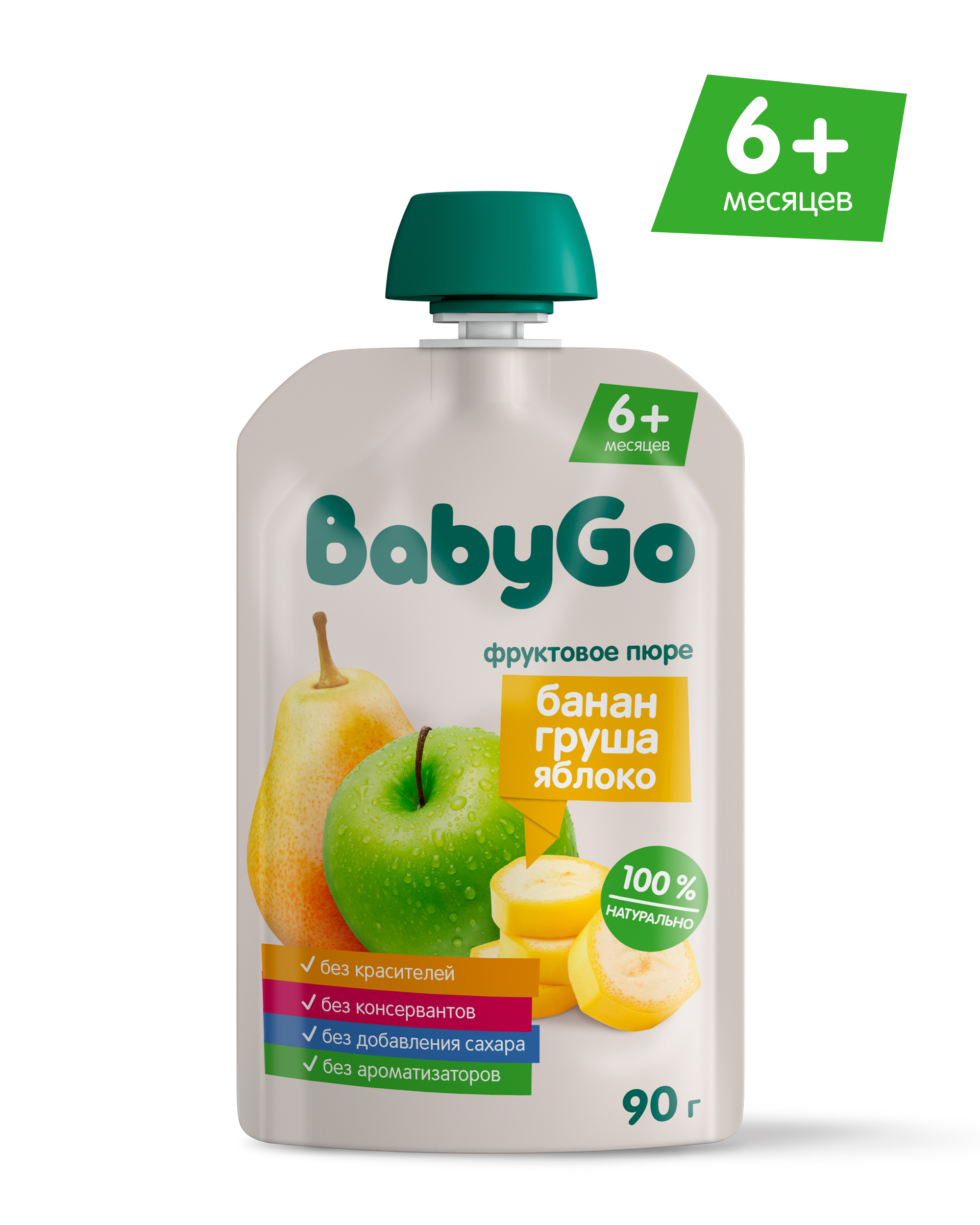 Пюре BabyGo Фруктовый салатик с 6 мес 90 г - фото 1