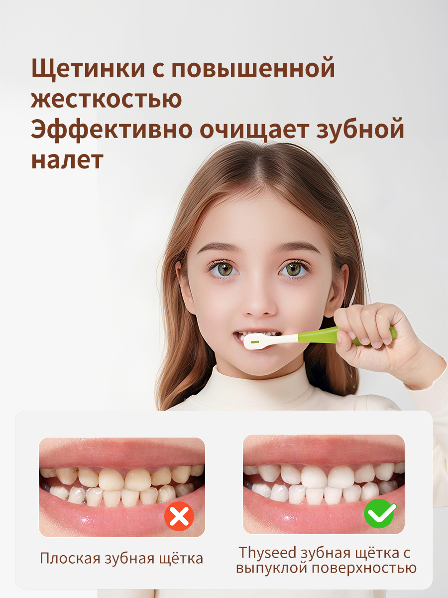 Зубная щетка классическая thyseed от 3 лет 4 шт. - фото 10