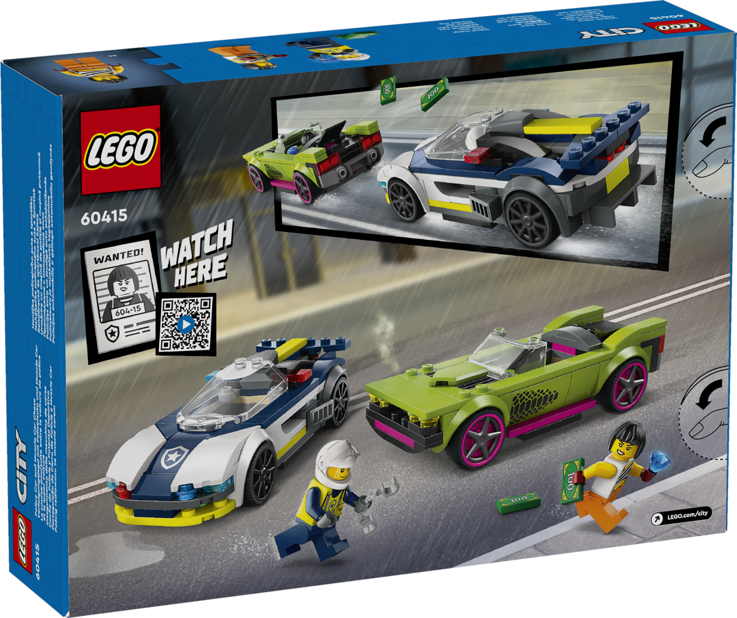 Конструктор LEGO City PoliceCar and MuscleCar Chase блочный - фото 4