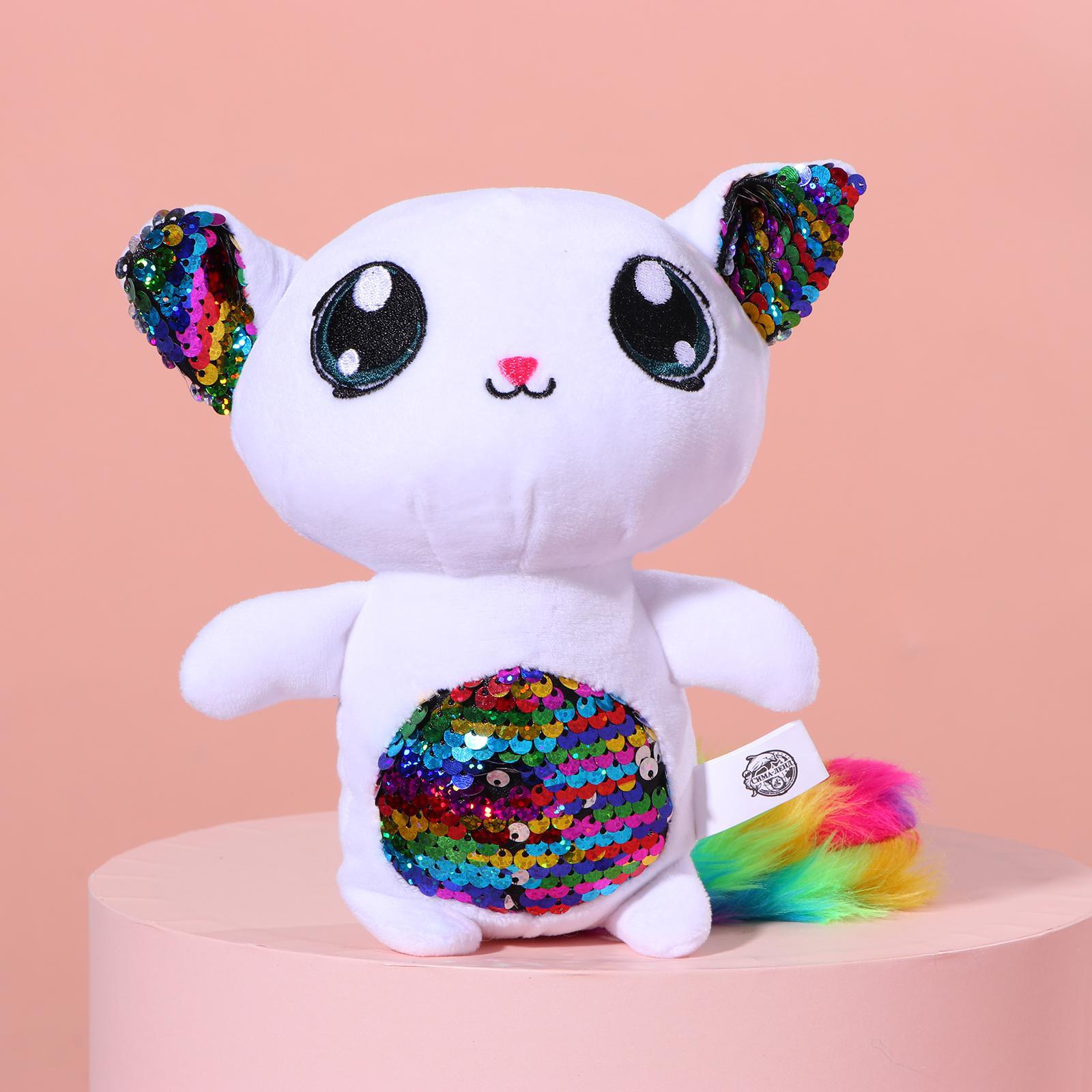 Игрушка мягкая Milo Toys Лемурчик Феня с пайетками - фото 1