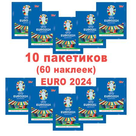 Наклейки topps Чемпионат Европы по футболу 10 шт.